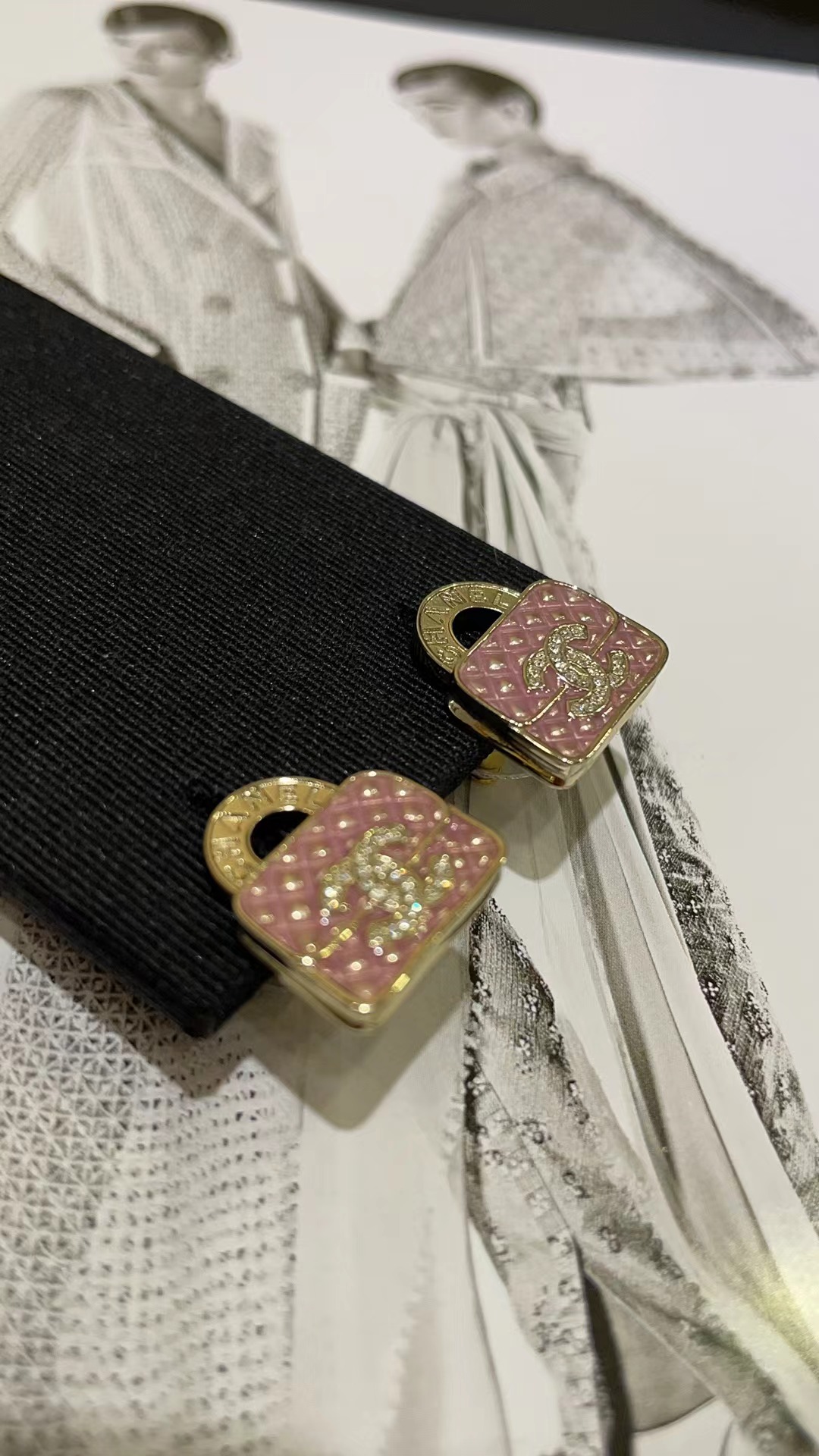 Chanel Pink Bag Earrings - Original Replica Club
