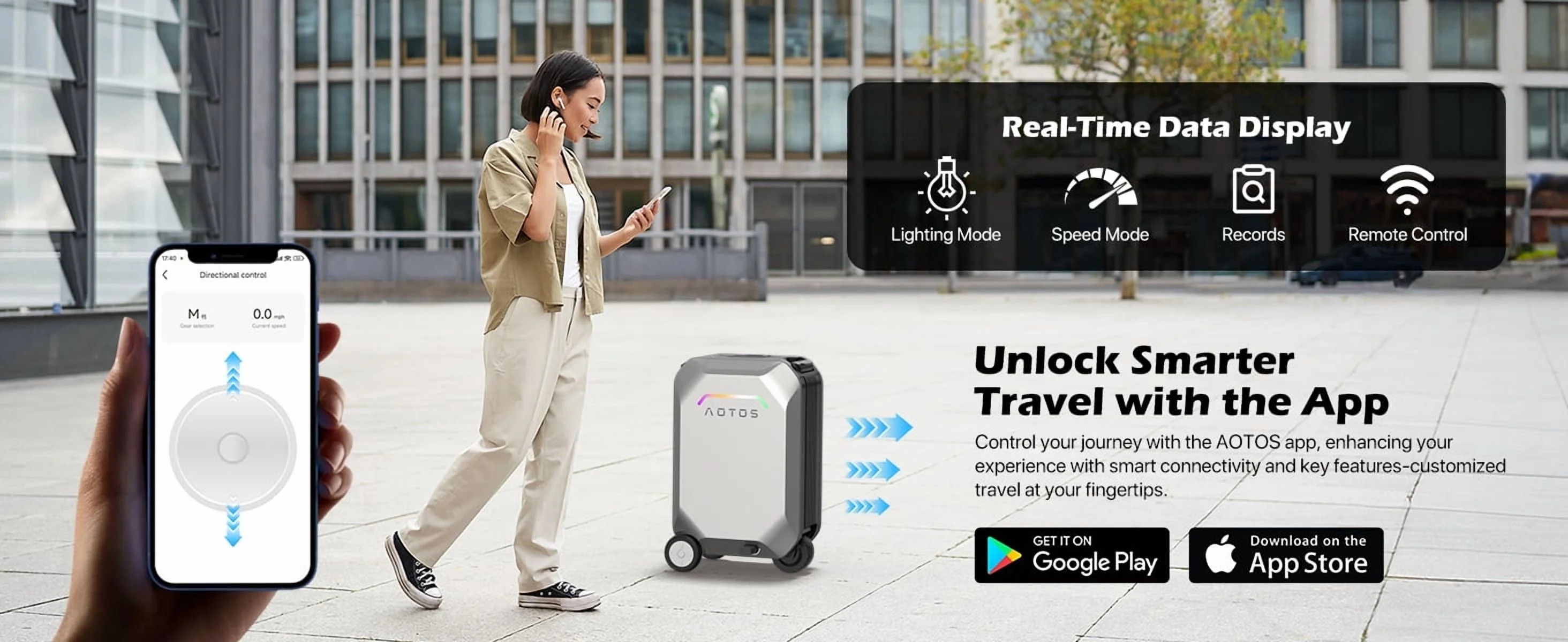 L2-S Smart Rideable Luggage, Foldable Electric Scooter Suitcase, 6.2 mph Max Speed, 6.2-Mile Range, Lightweight Portable Design for Travel & Commute - Image 12