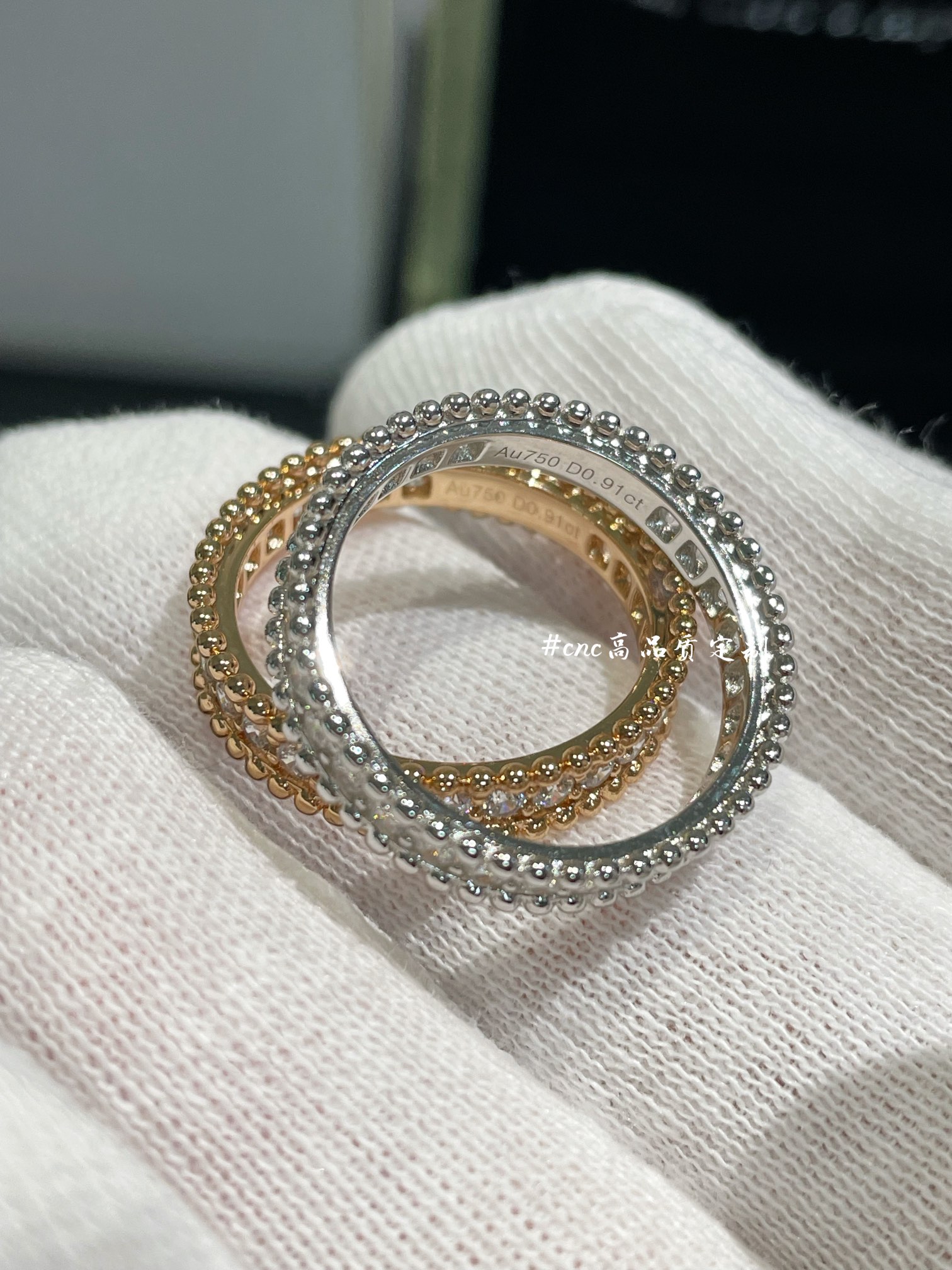 VCA Perlee Diamonds Ring, 1 Row - Original Replica Club