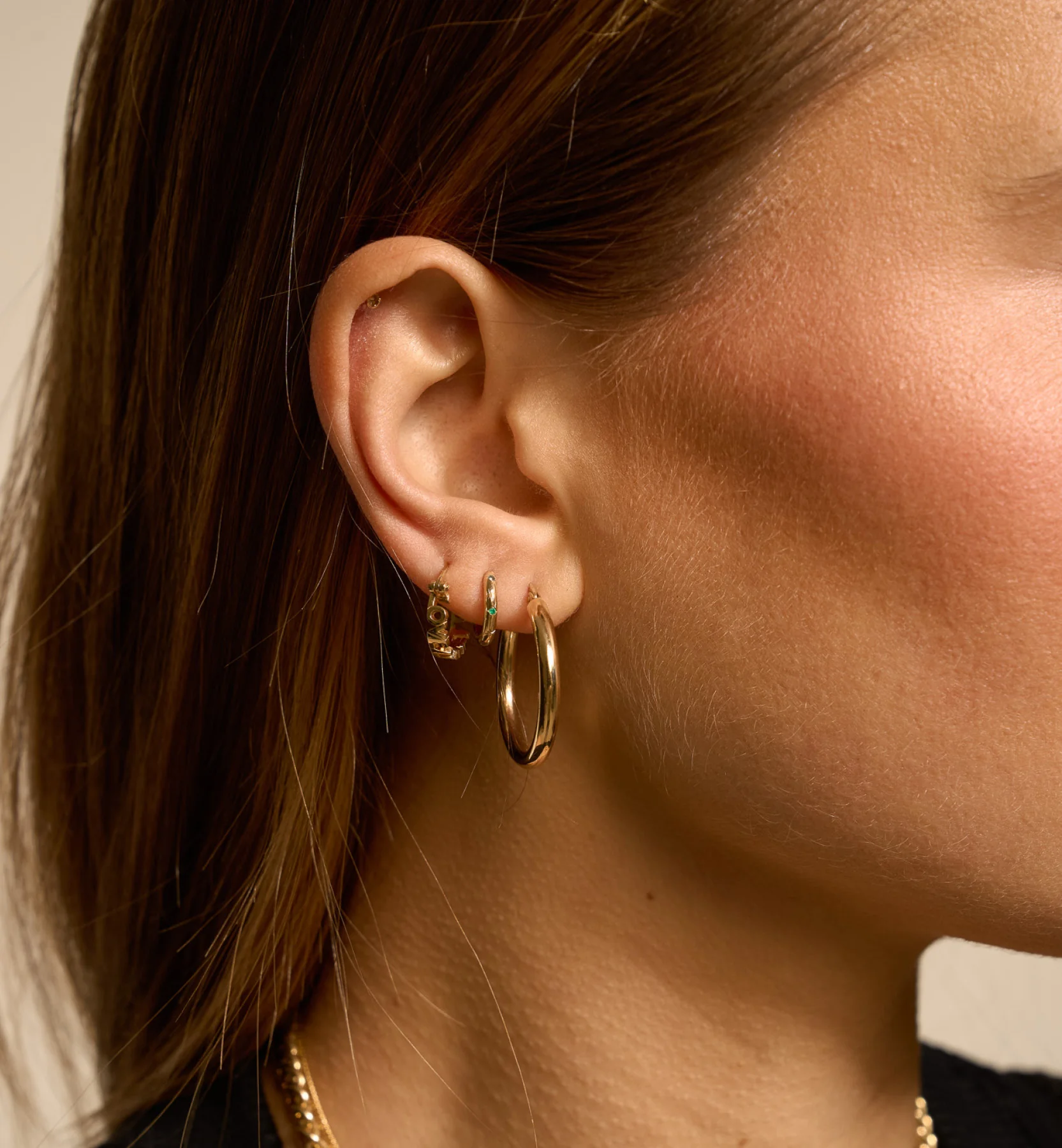 Single Enchanted Ring Earring 14K