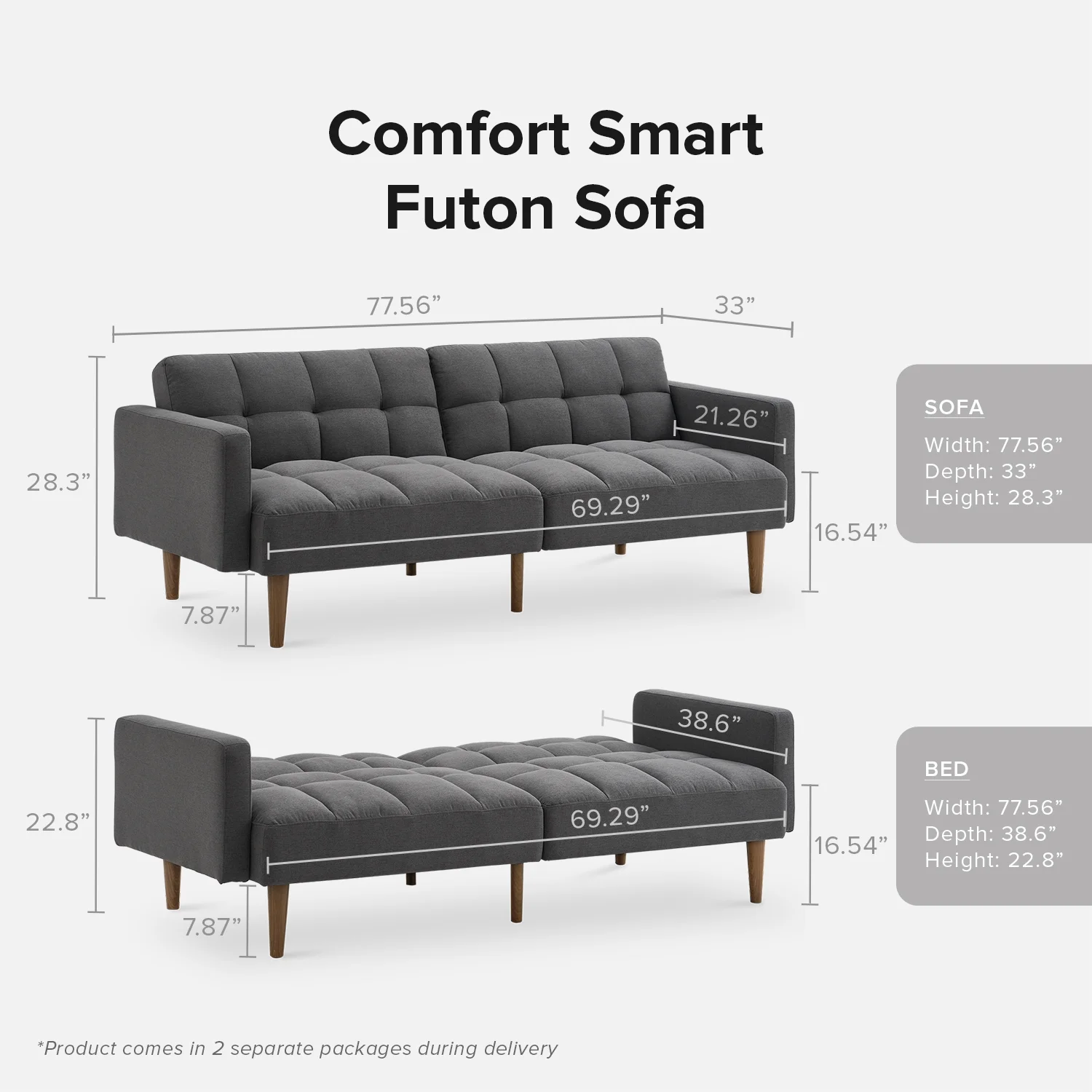 Mopio Aaron Futon Sofa Bed Old Rosa - Image 15