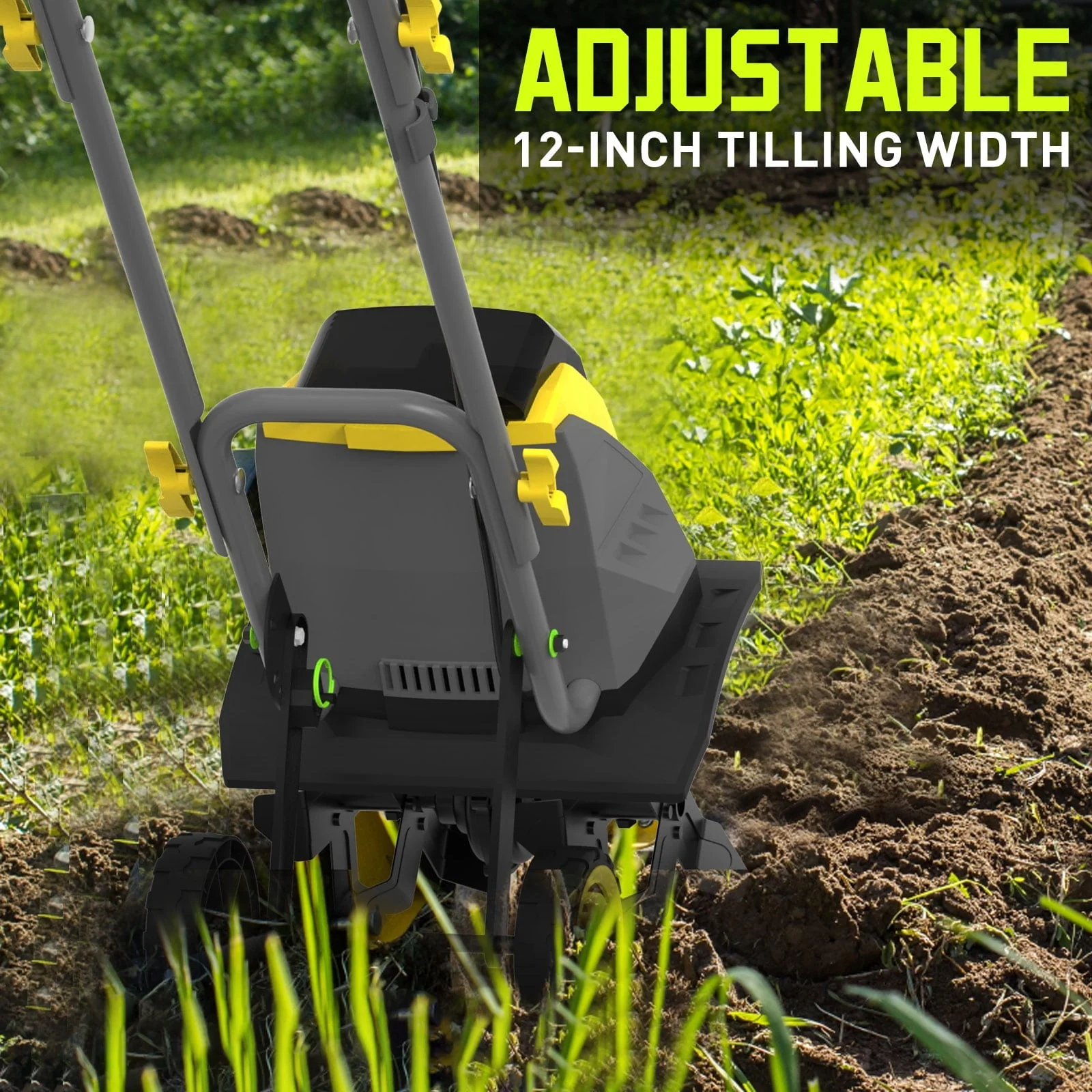 PowerSmart 40V 12-inch Cordless Garden Tiller/Cultivator , 23.4 x 14 x 12.8 inches - image 6