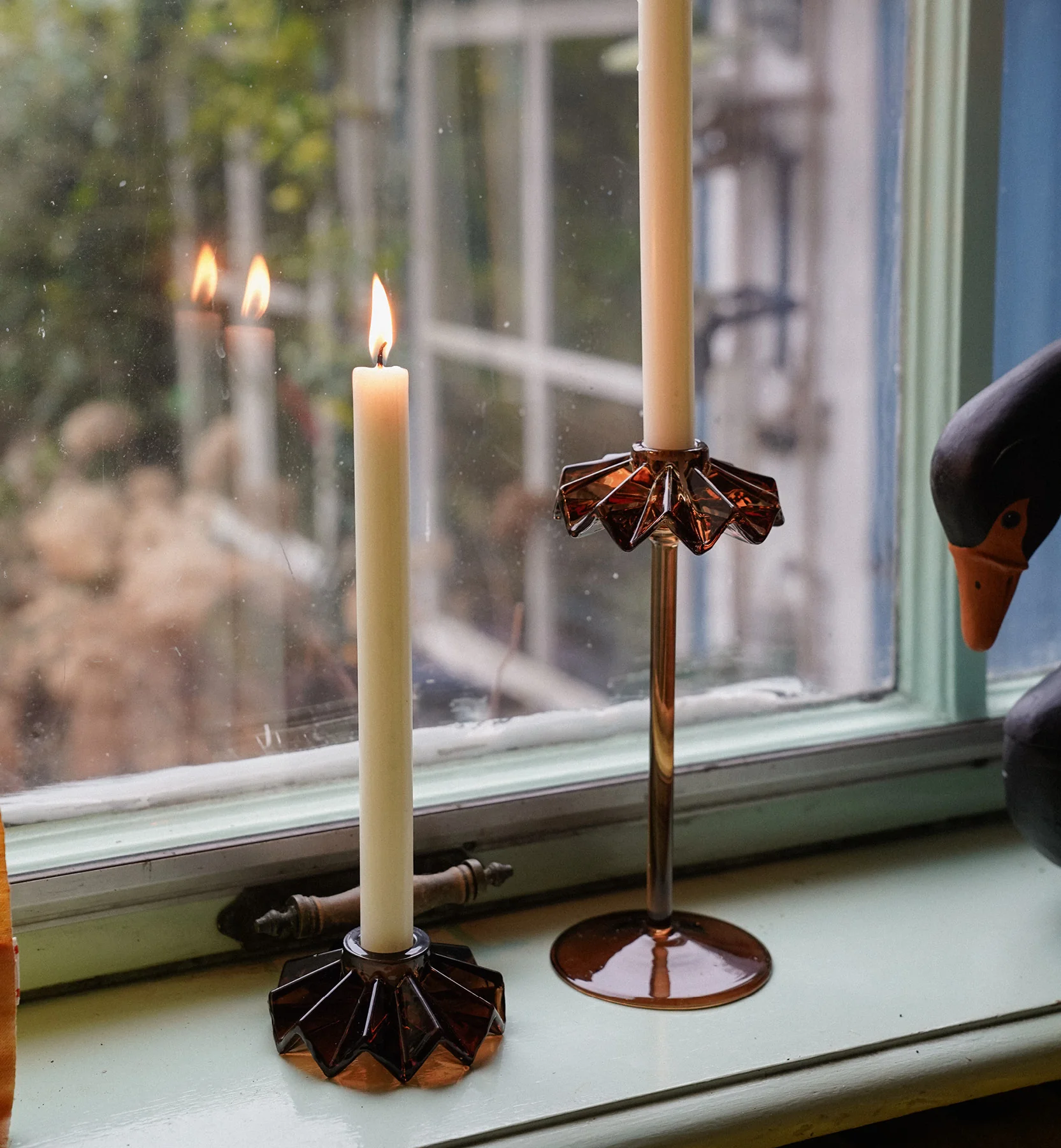 Tall Frilly Candle Holder