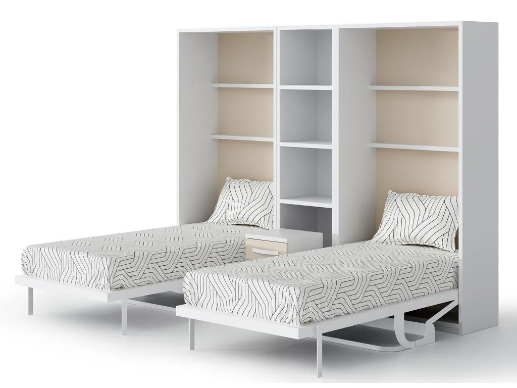 Cama abatible vertical 90x200 con escritorio studante-frente gris antracita mgf3139137