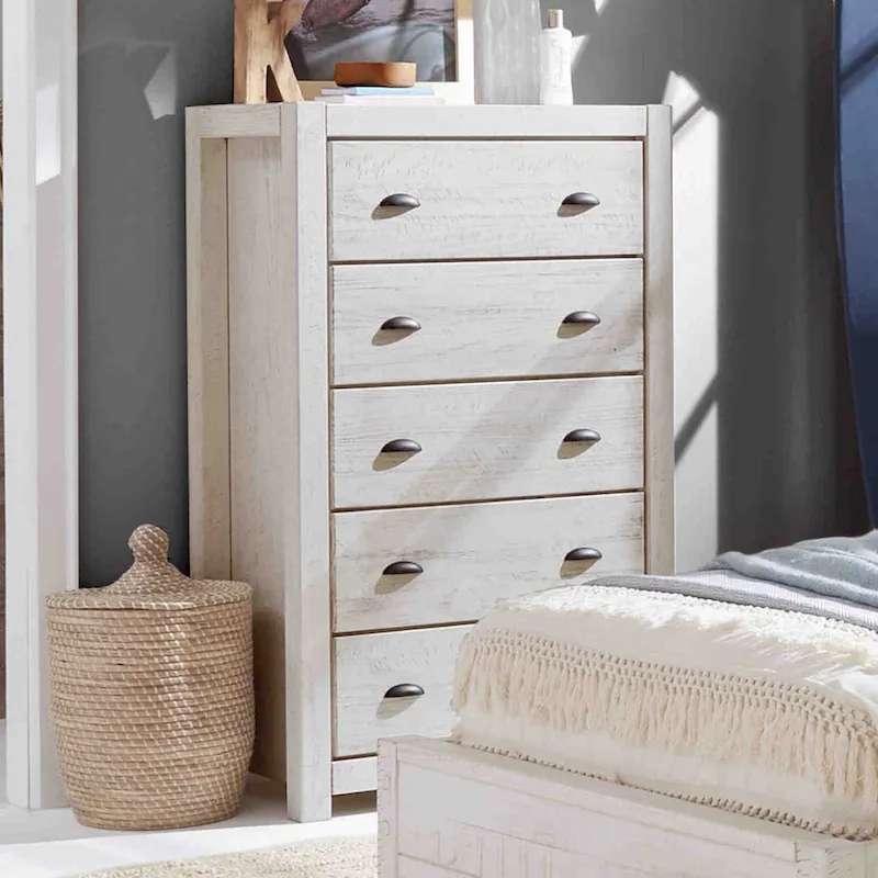 Montauk Solid Wood Chest with 5 Drawers by Grain Wood Furniture