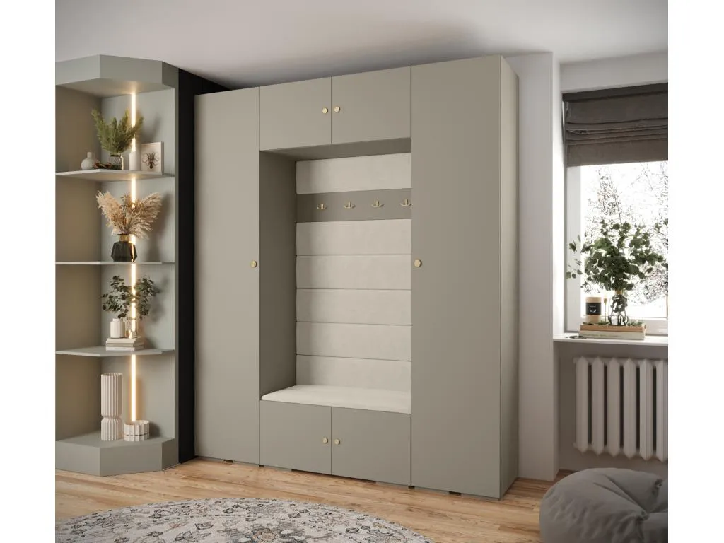 Kavehomedeco 2 armario con puertas batientes 236.7/200/47 MJMH31395