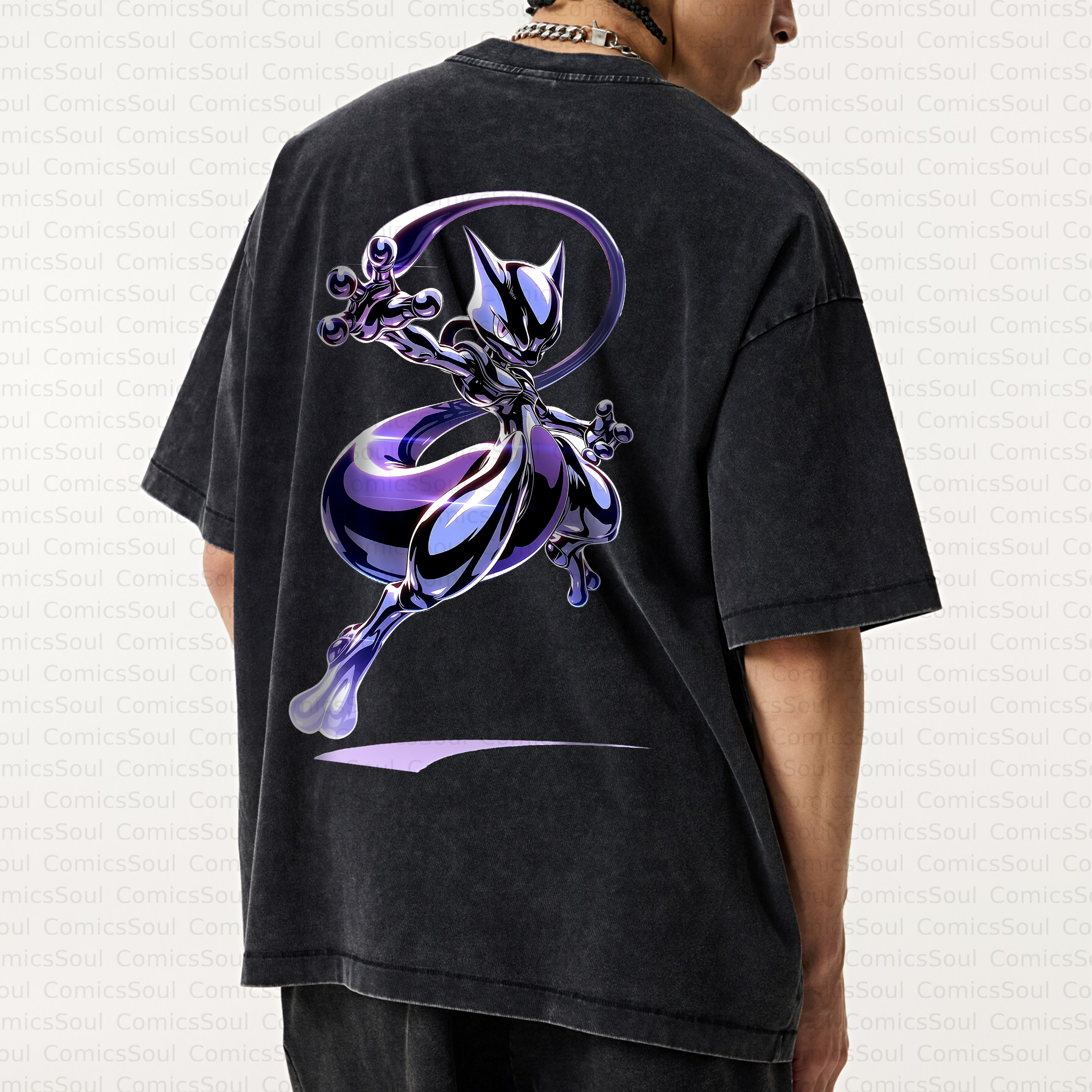 Unisex Anime Inspired Vintage Washed T-Shirt