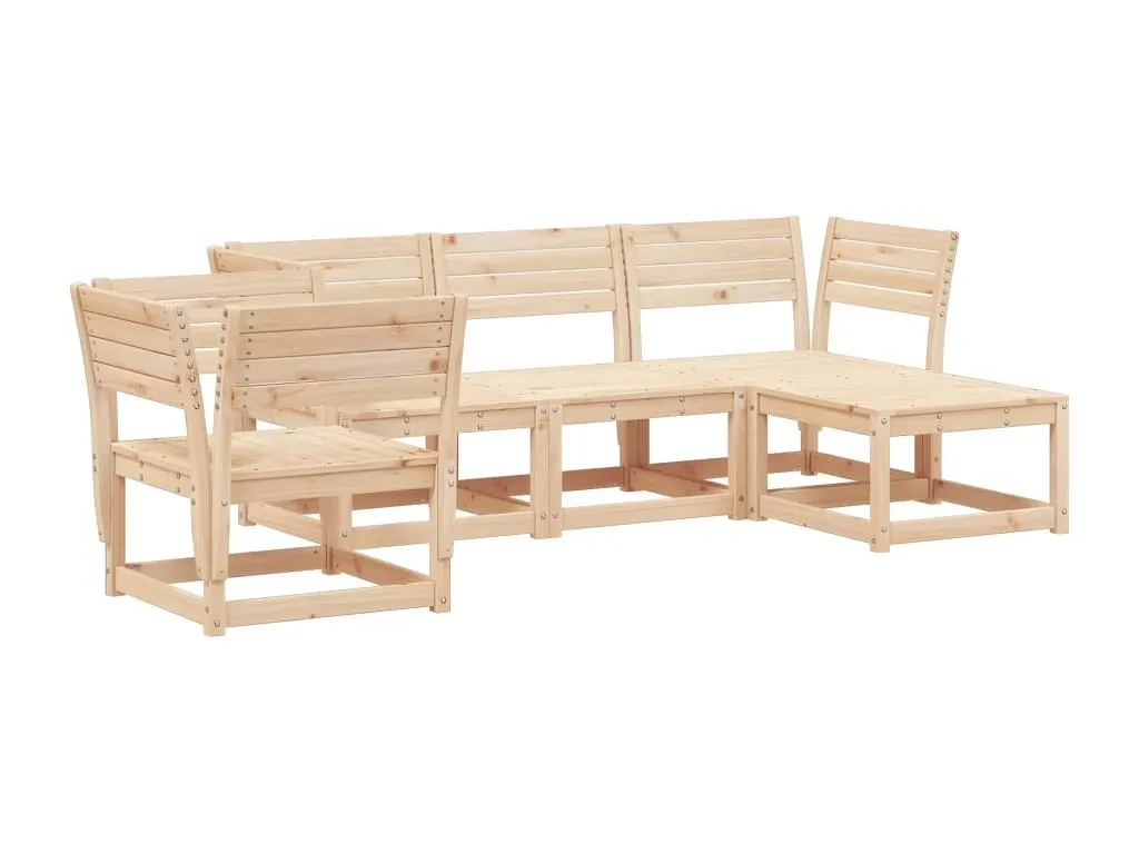 Juego de sofás de jardín 5 piezas Habitarluz maciza de Habitarluz IKZP22980