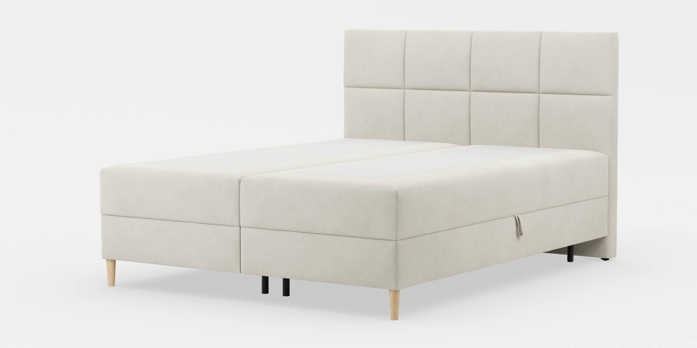 by fonQ Novae Boxspring met Opbergruimte 180 x 200 cm - Crème / Nature