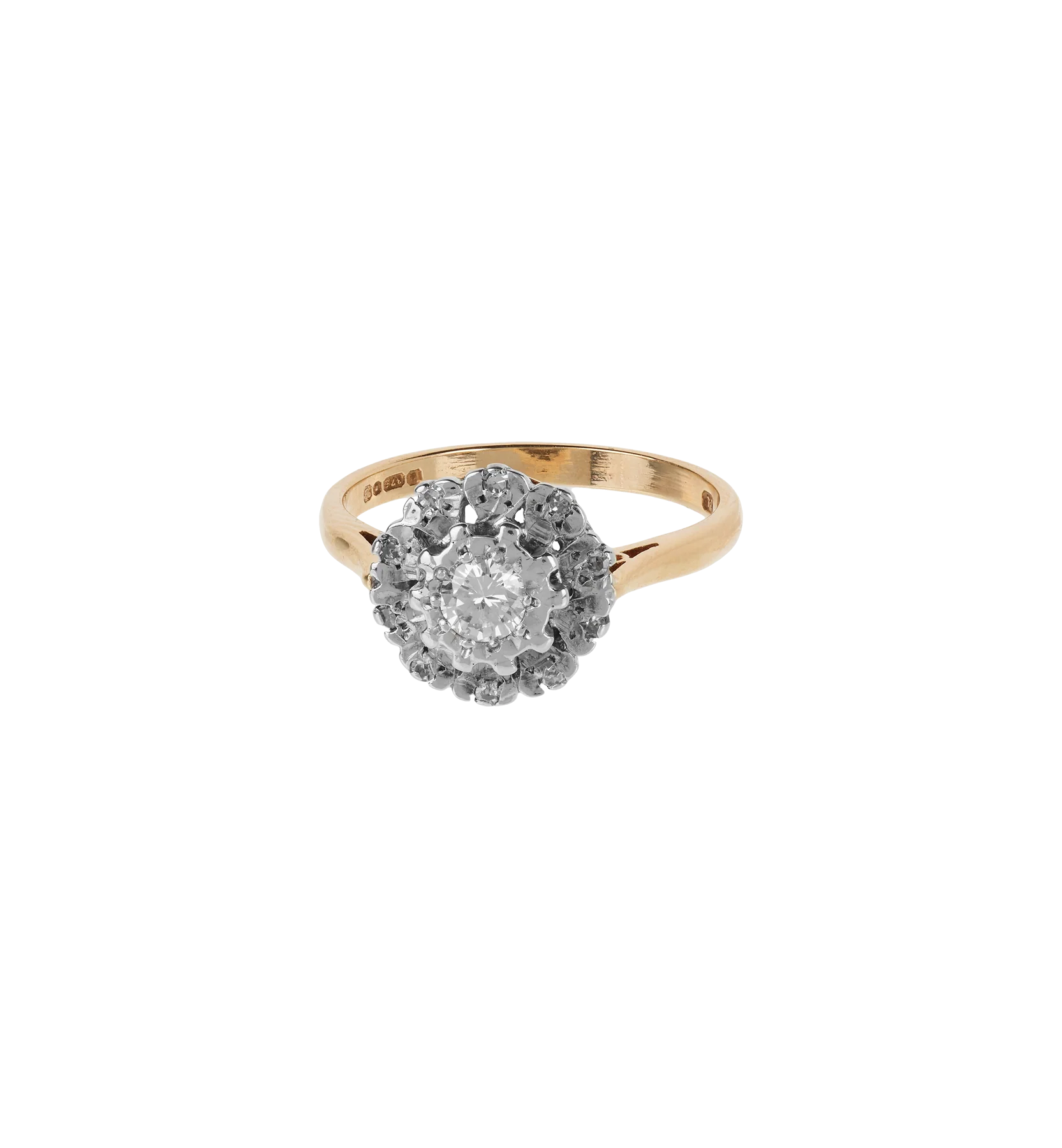 Vintage Diamond Wishwell Ring 9K