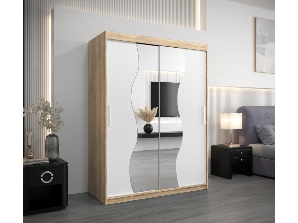 ARMARIO DE PUERTAS CORREDERAS 200/150/62 2 puertas Nestleare/blanco