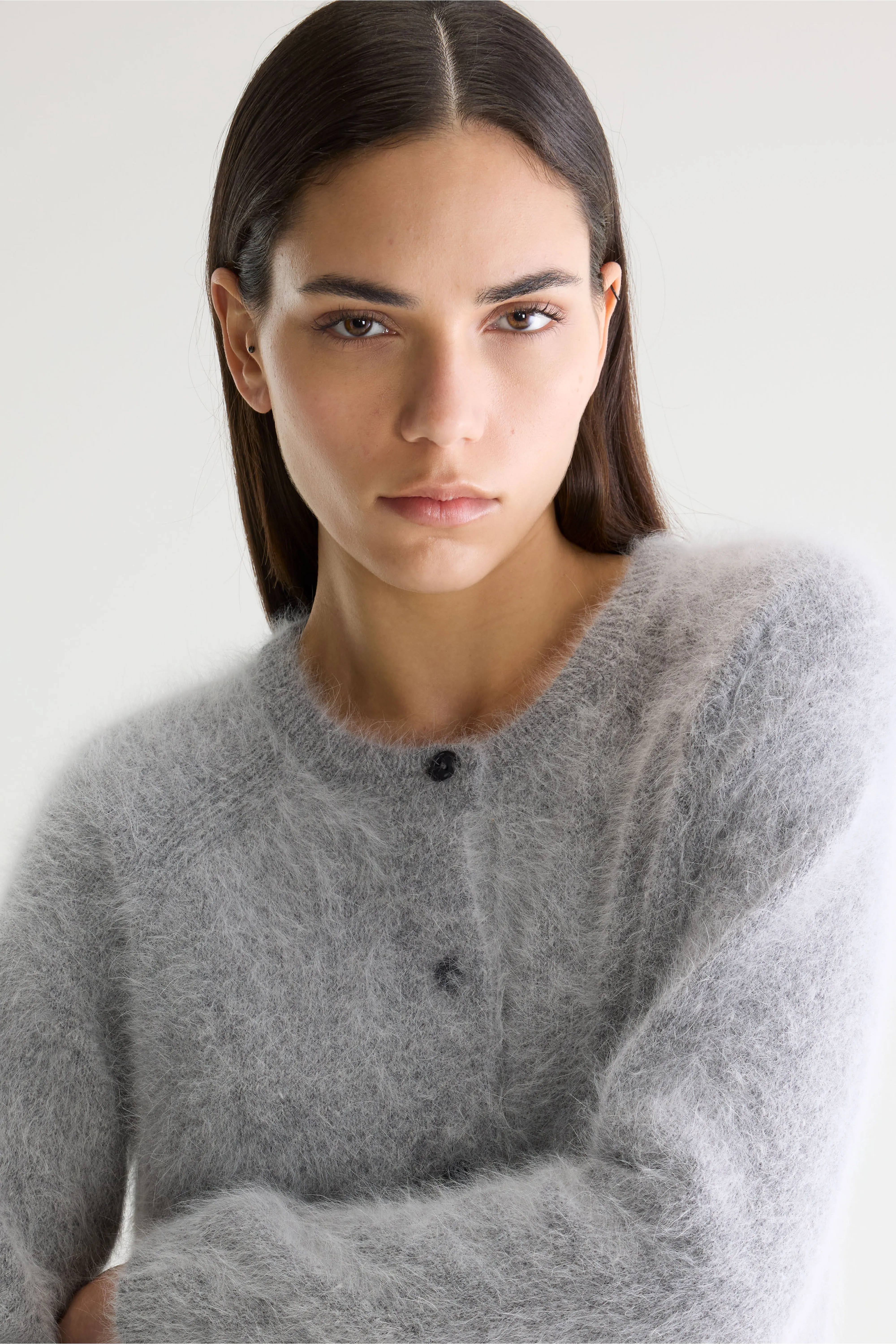Bellerose Datair angora-blend grey cardigan (252 / W / H. GREY)