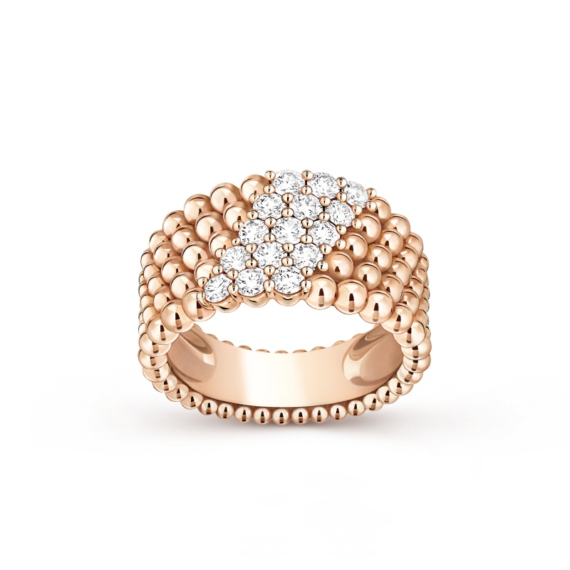 Replicate Perlée diamonds ring, 5 rows(1:1 replica) - Original Replica Club
