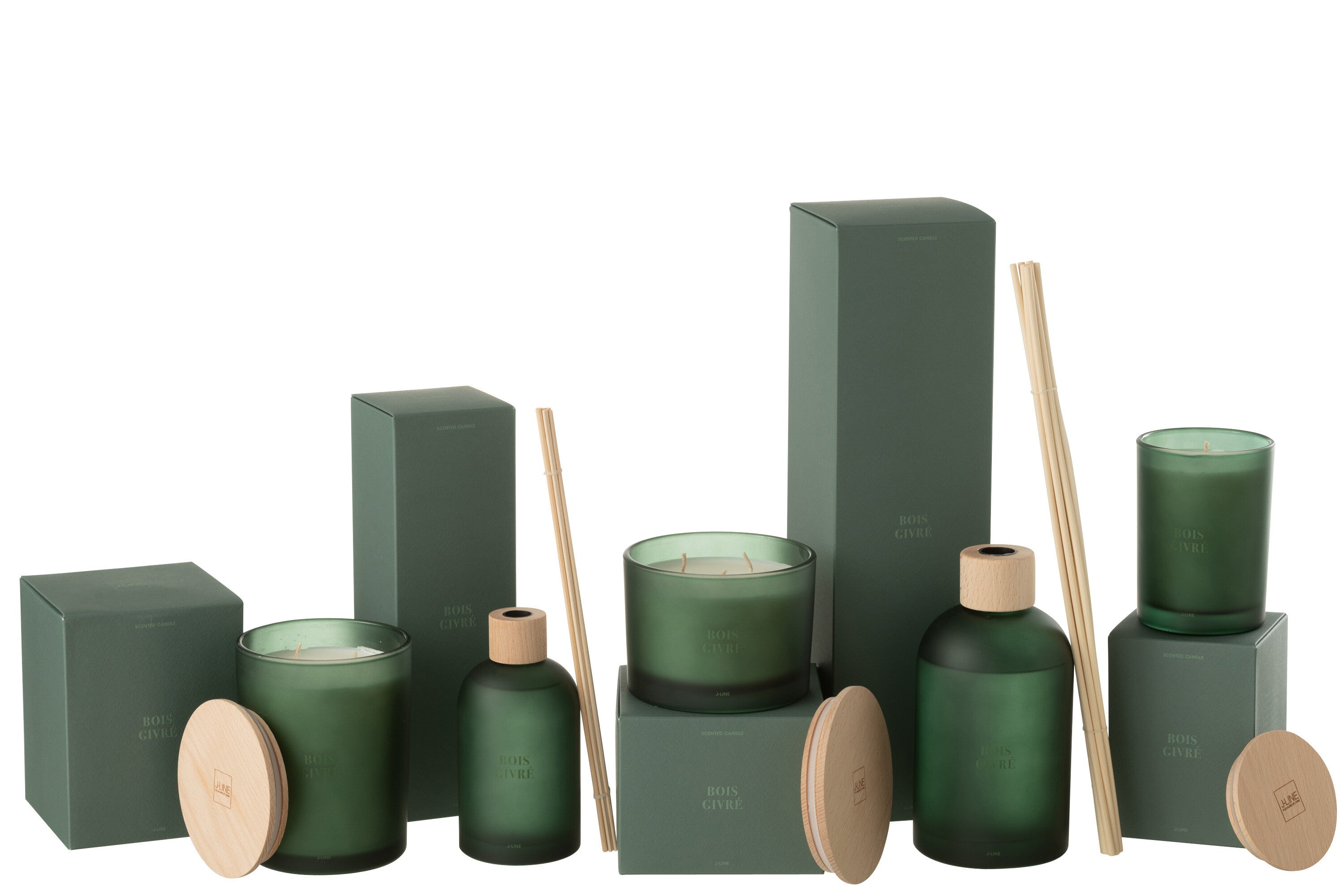 J-Line geurolie Accords Essentiels - bois givré - groen - 550 ml