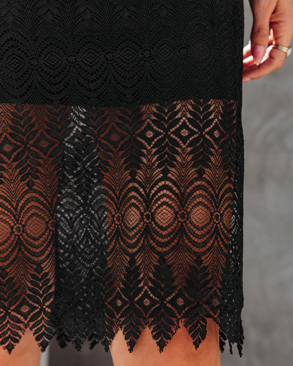 Love At First Glance Crochet Lace Midi Dress - Black - FINAL SALE - Se7enfashion