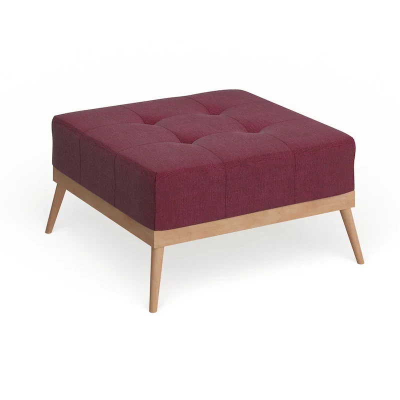 Christopher Knight Home Carson Lund Mid-Century Tufted Fabric Square Ottoman