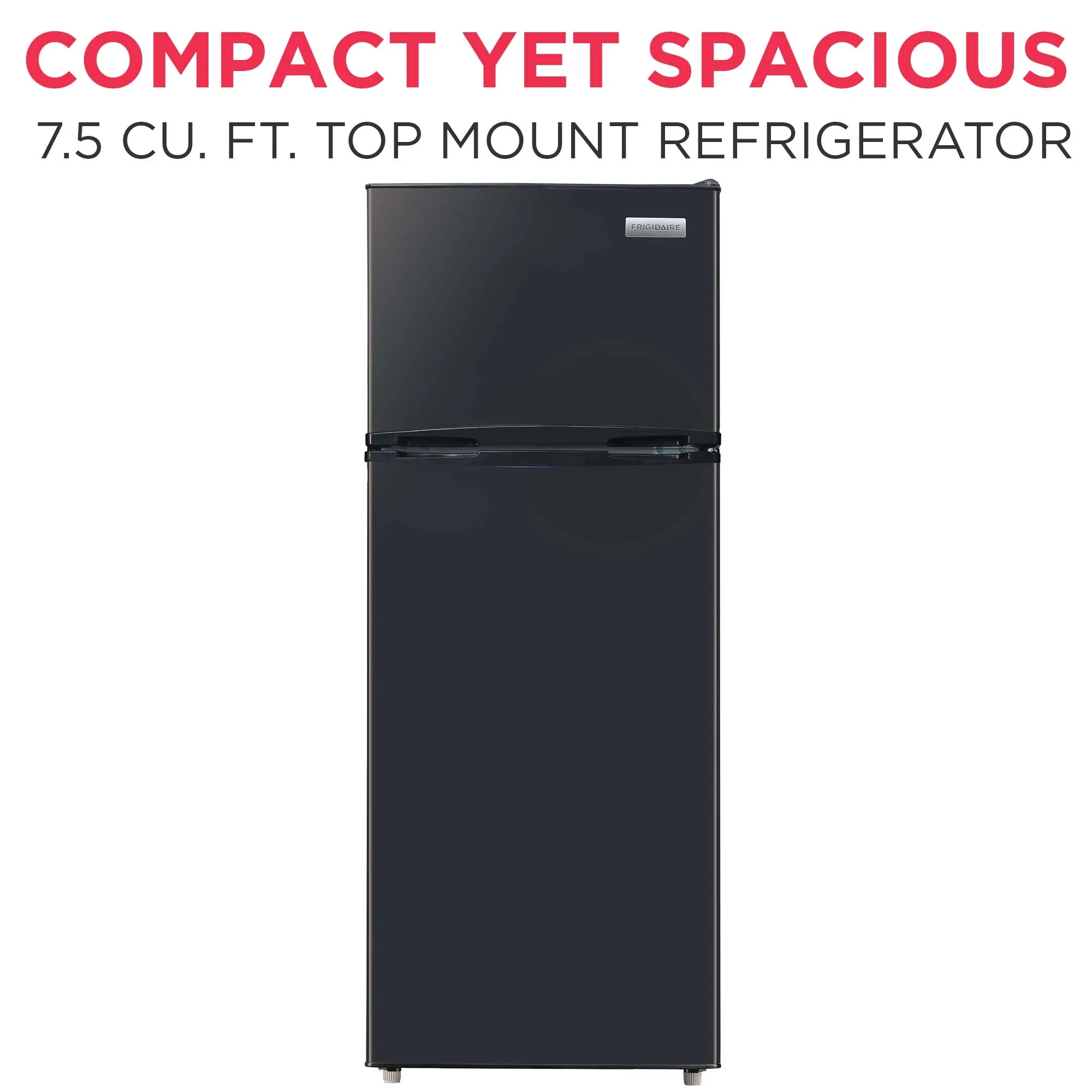 Frigidaire 7.5 Cu. Ft. Top Mount Refrigerator, Black
