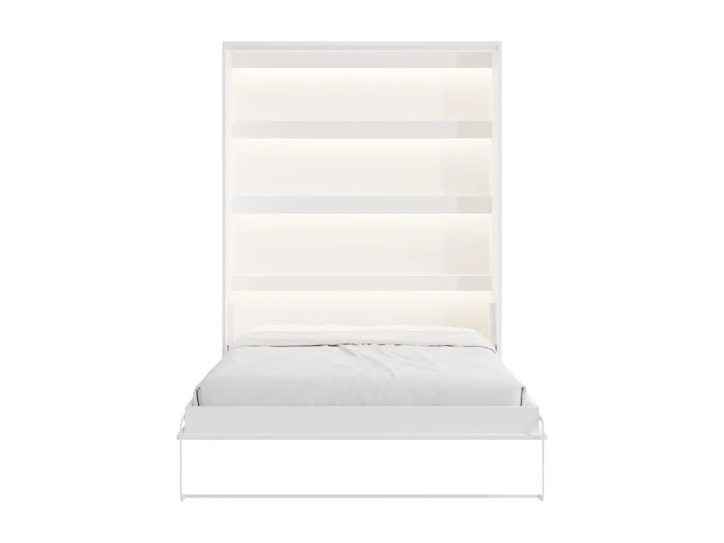 Cama abatible 160 x 200 cm - apertura vertical manual - con leds - blanco - Cosinor yvj2912168