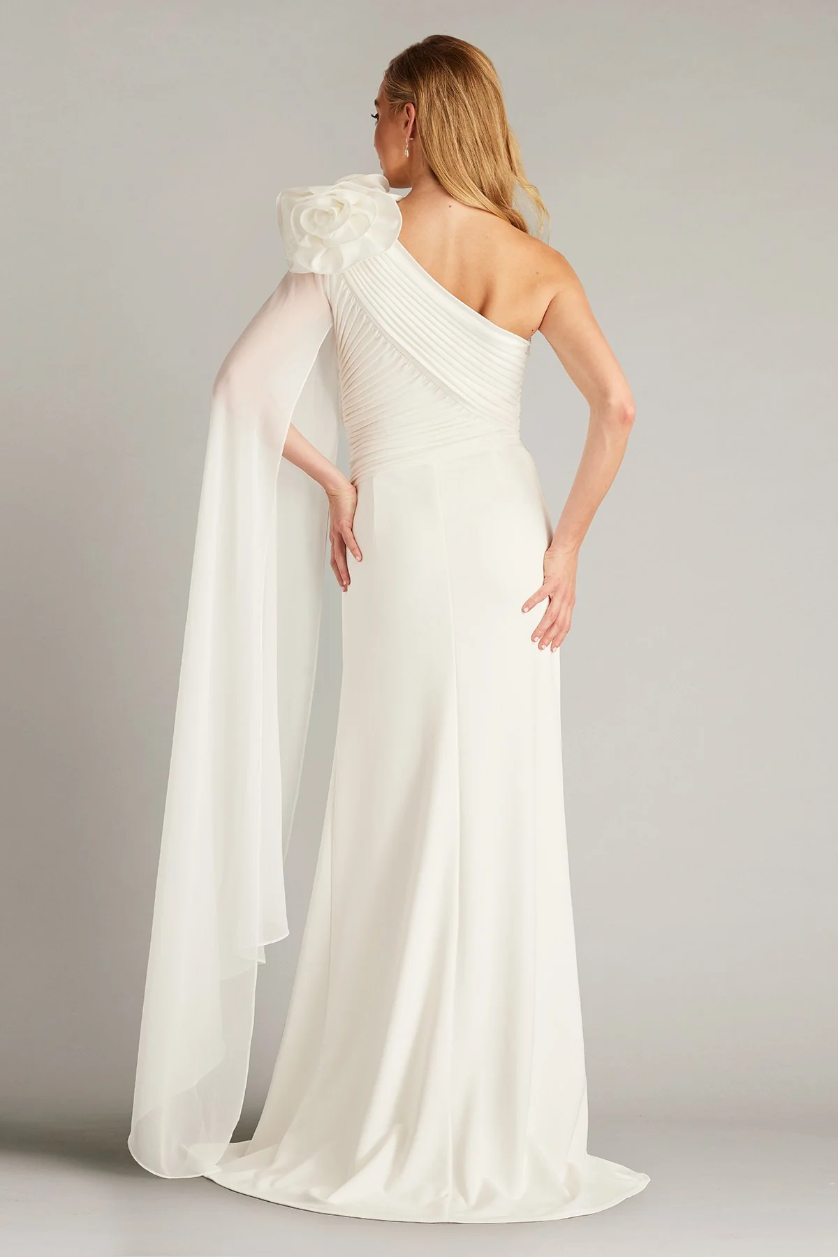 Amoret Rosette Shoulder Gown - Special Events Unlimited