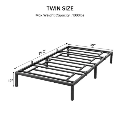 Sturdy Metal Platform Bed Frame - No Box Spring Required