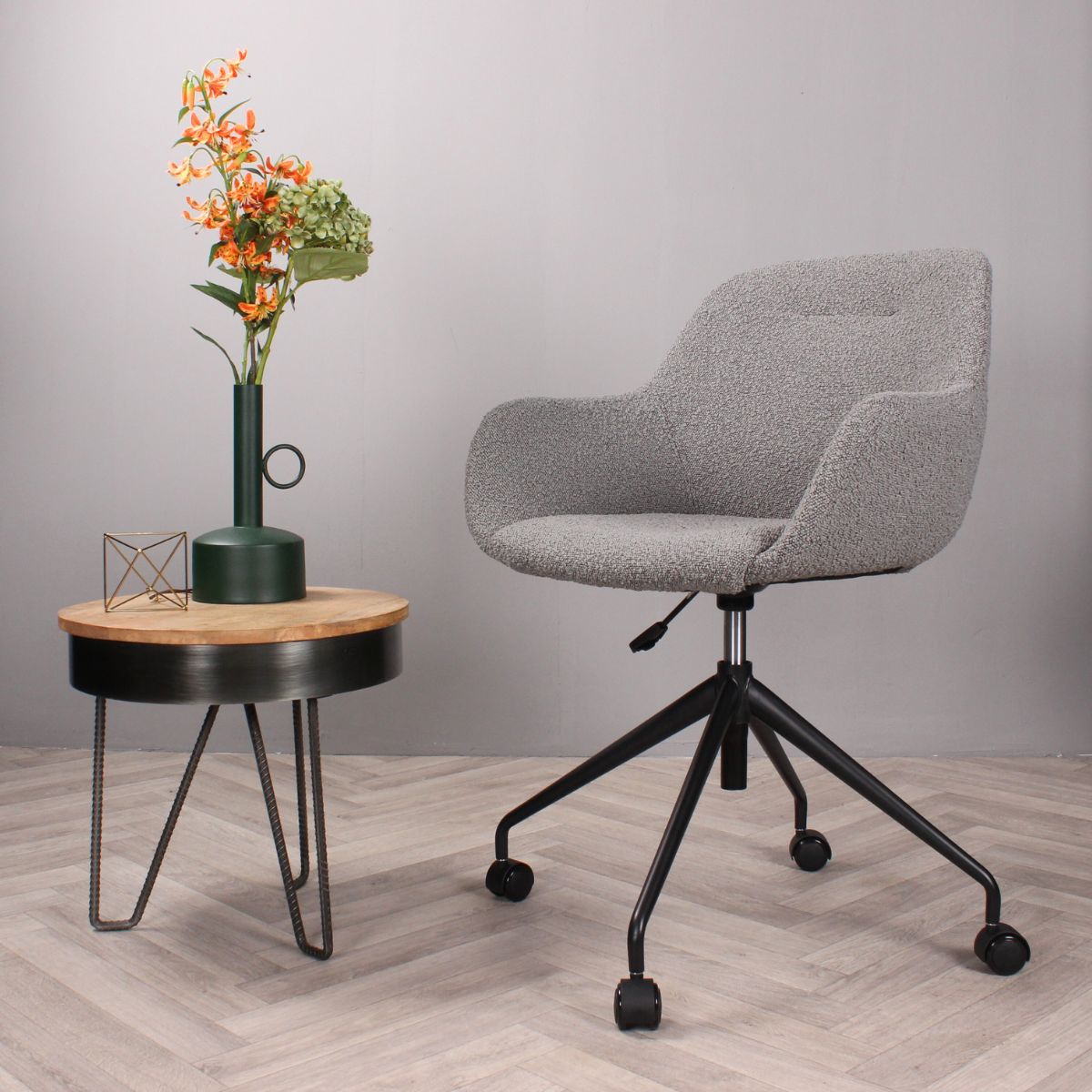 DS4U - Milan bureaustoel bouclé - grijs