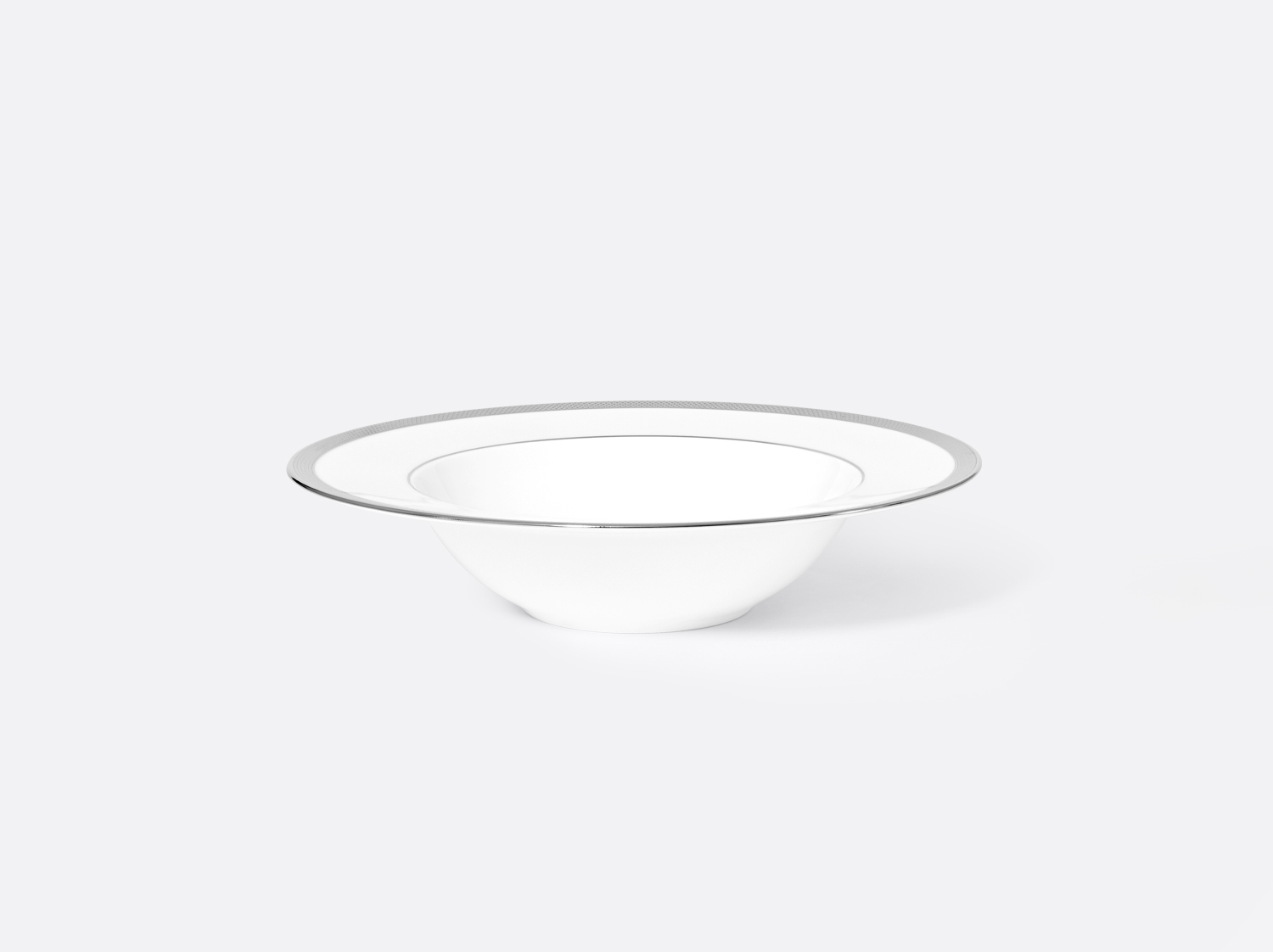 Assiette creuse à aile 23 cm Maille Platine
