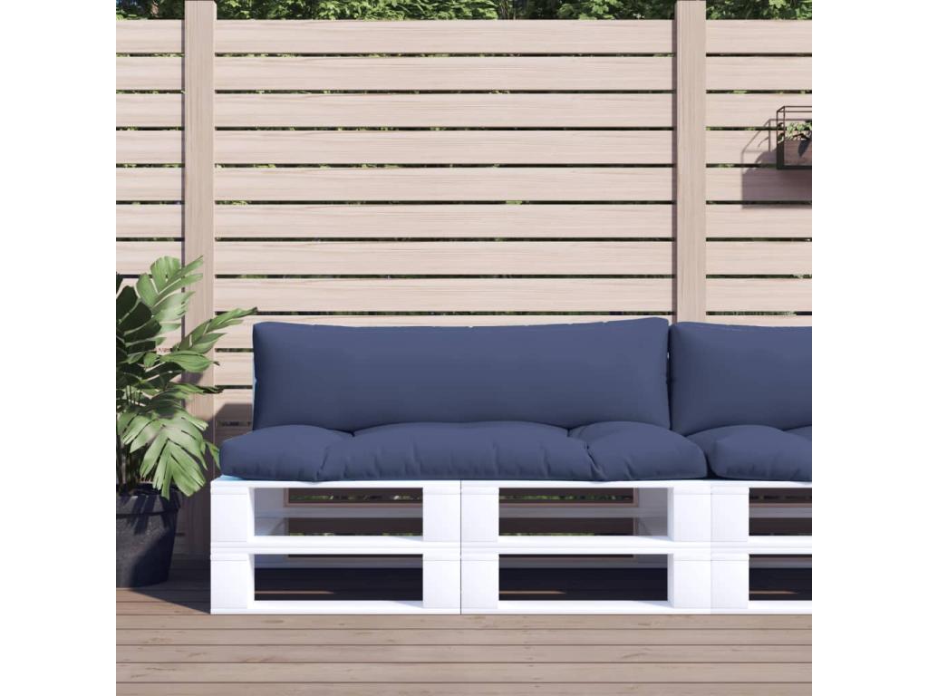 Cojines para muebles de palets 2 uds tela Oxford azul marino