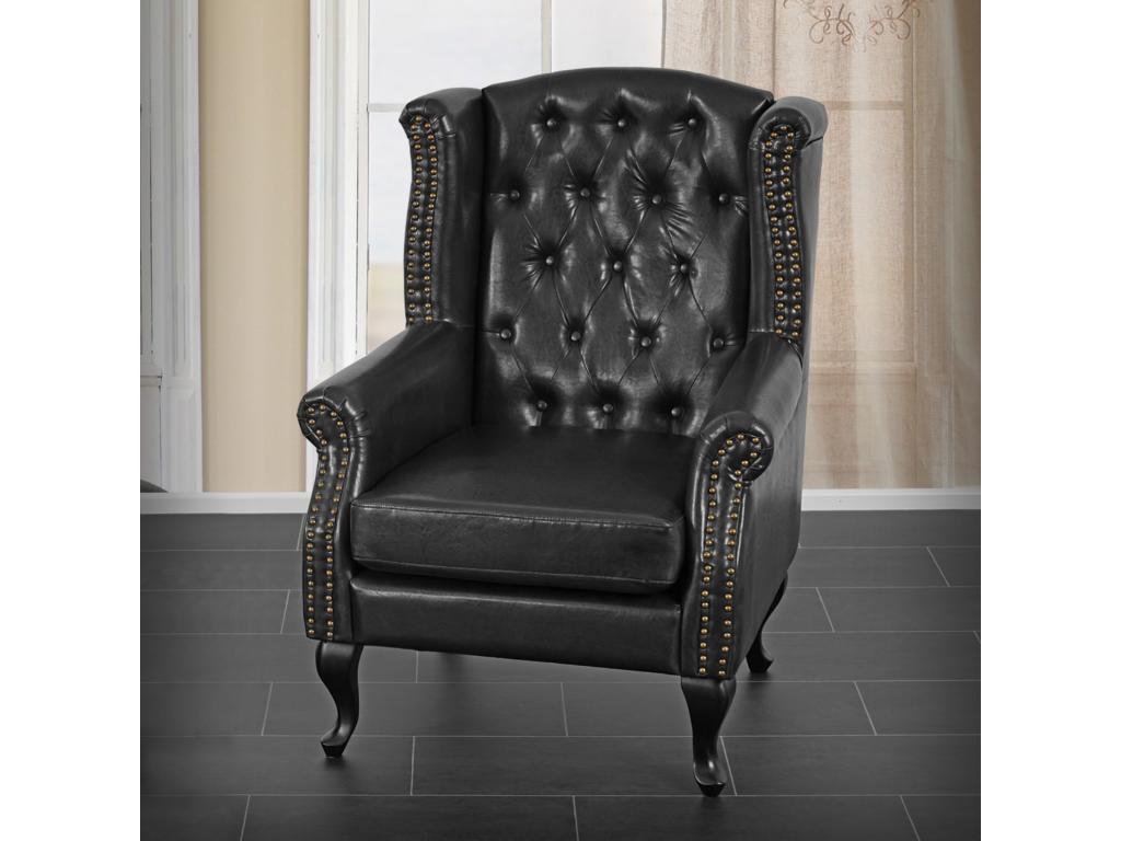 Sillón reclinable Oxford - negro sin otomana