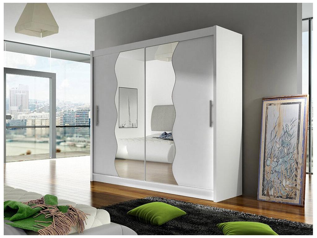 Armario Abodeia 125 - Blanco - 215x180x57cm - Puertas de armario Correderas