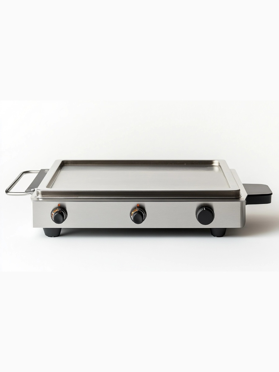 Plancha eléctrica profesional de acero inoxidable para mesa 1 fuego 55 x 40 cm