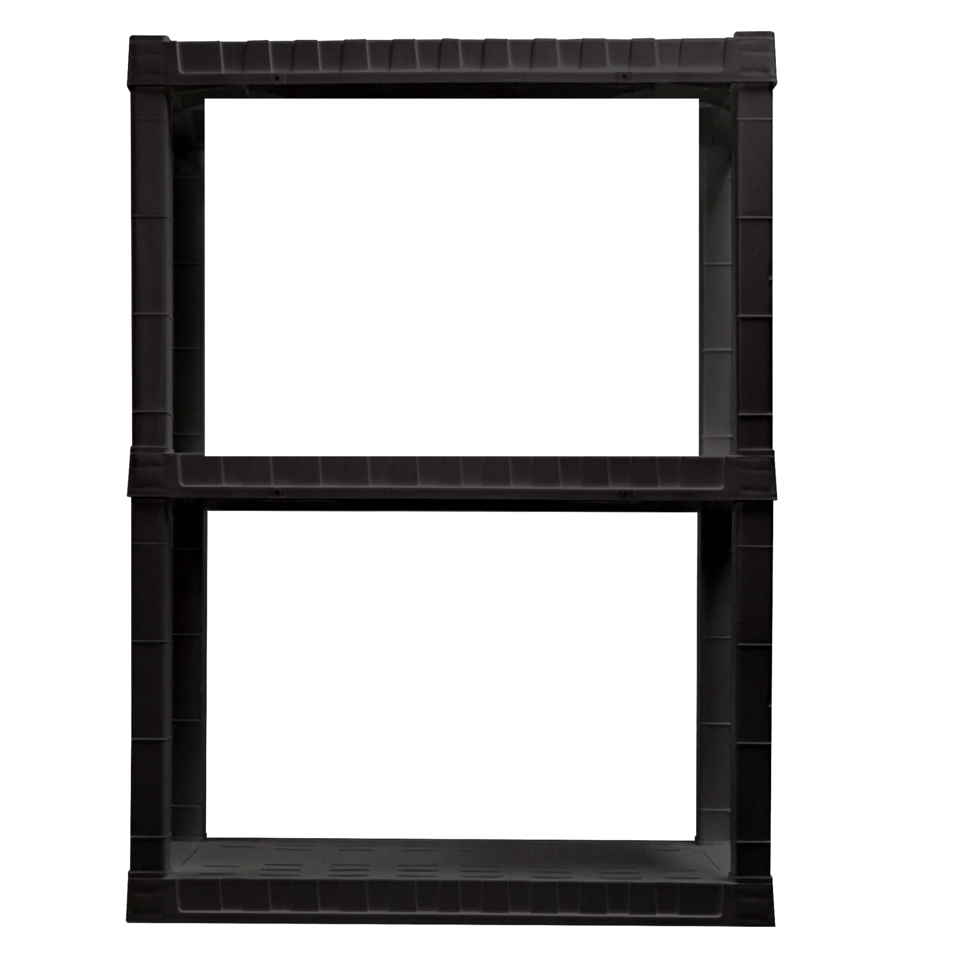 Hyper Tough 3-Tier Shelving Unit, W30 x D14 x H39" Multipurpose Garage Plastic Shelf Organizer, Black - image 2