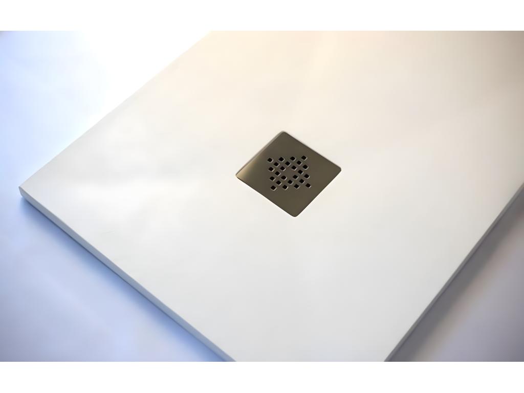 Plato de ducha pizarra PURE Laocacasas 90x130 cm Rejilla acero inox.