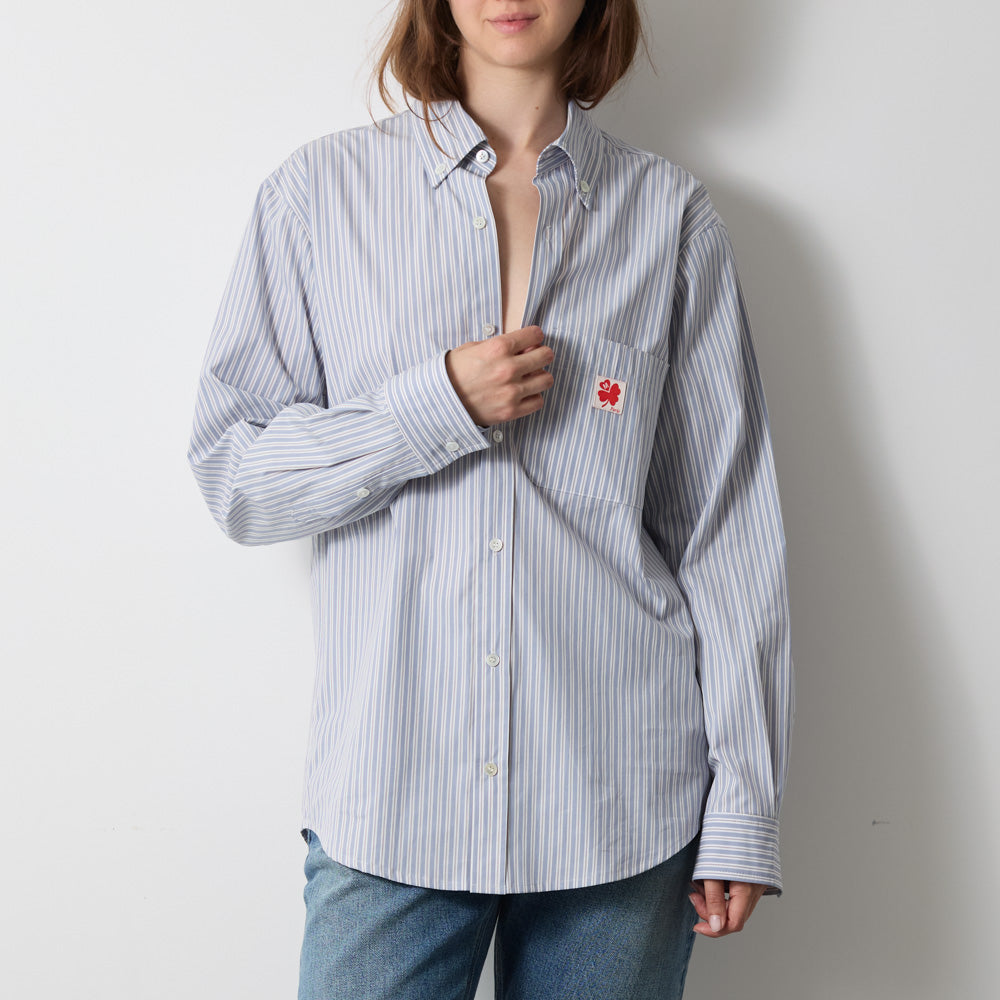 Merci - Chemise Sacha - Rayures Bleu & Vert