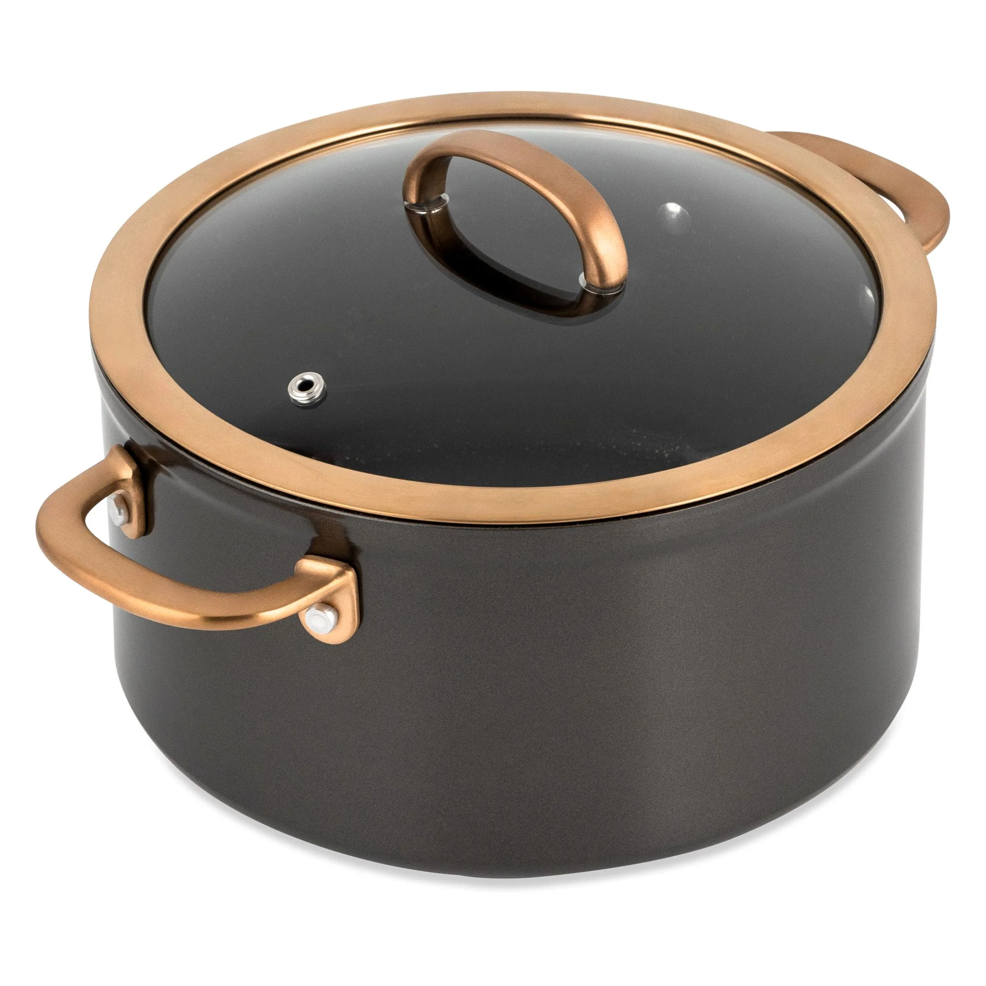 Thyme & Table Supreme 12-Piece Non-Stick Cookware Set, Pots and Pans Set- Bronze - Image 8