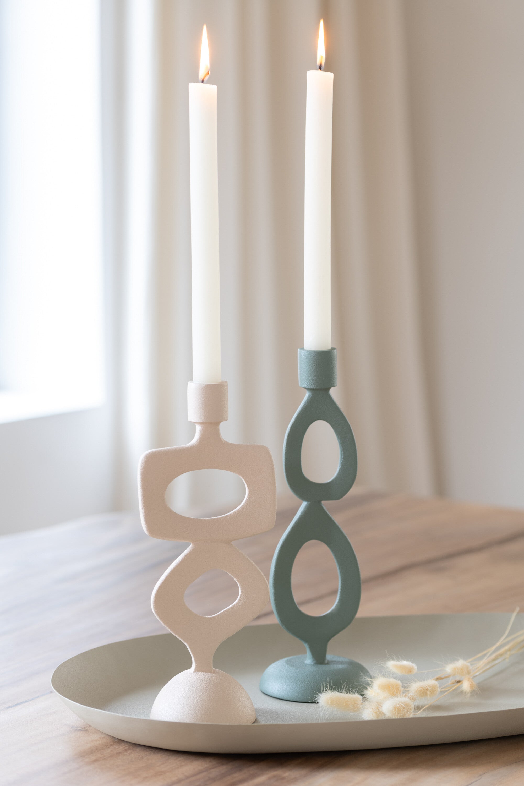 J-Line kaarshouder Ringen - aluminium - groen - 2 stuks