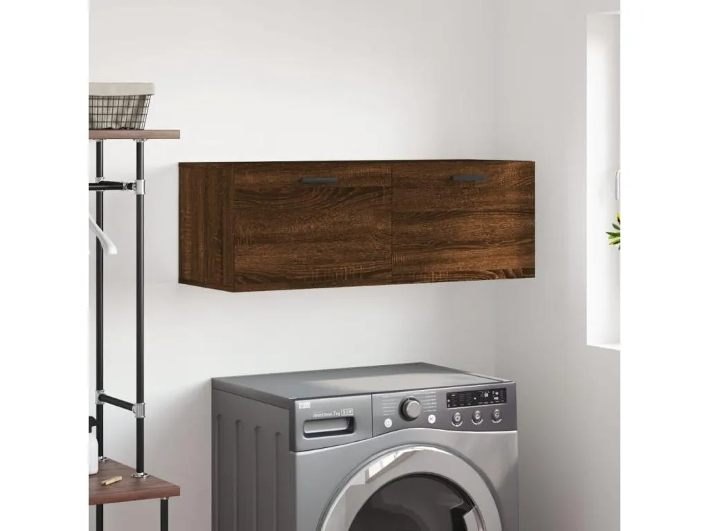 Armario de pared Decoencanto ingeniería marrón Decoencanto 100x36.5x35 cm