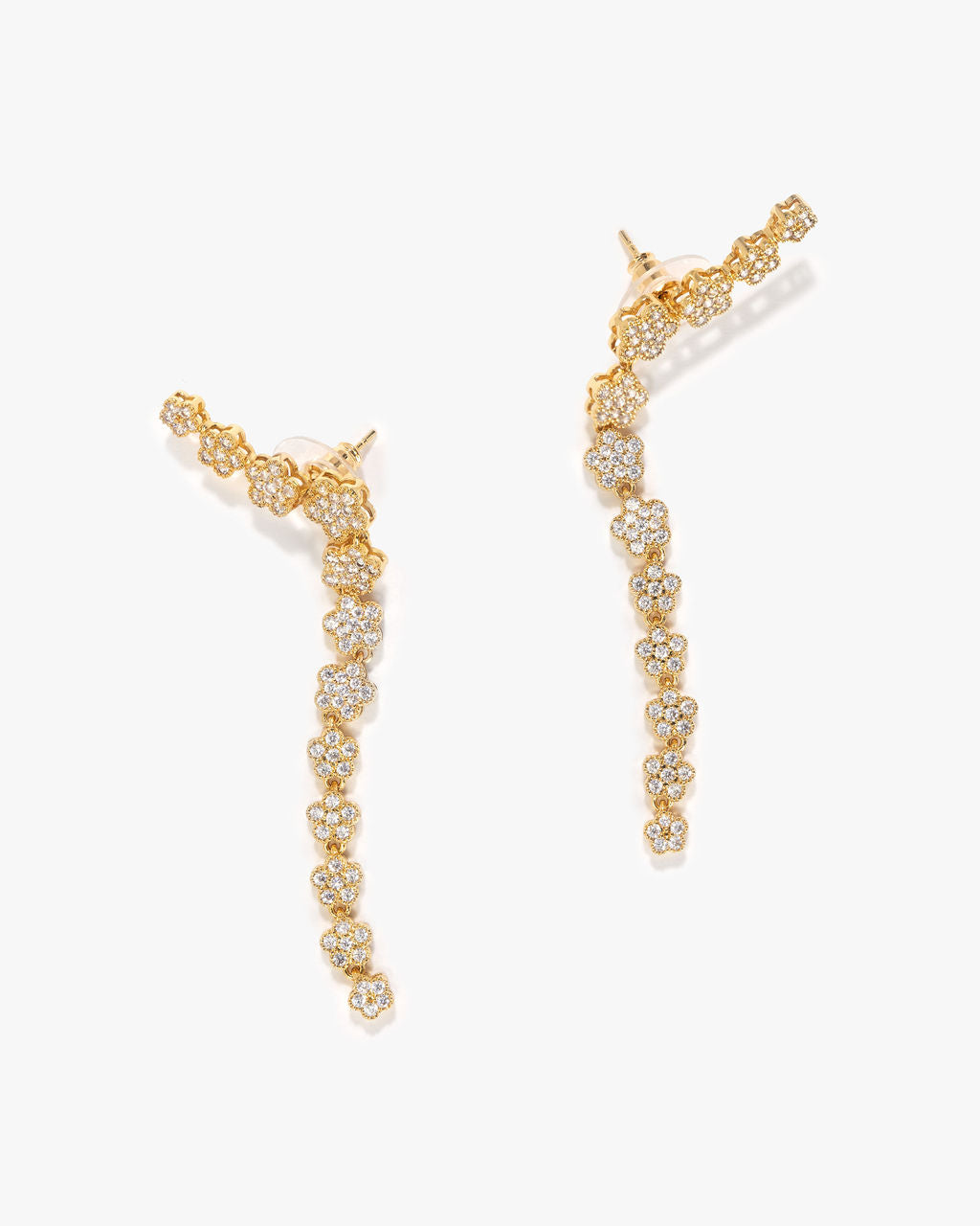 Sarah Floral Drop Earrings - Gold - Se7enfashion