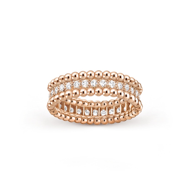 Replicate Perlée diamonds ring, 1 row(1:1 replica) - Original Replica Club