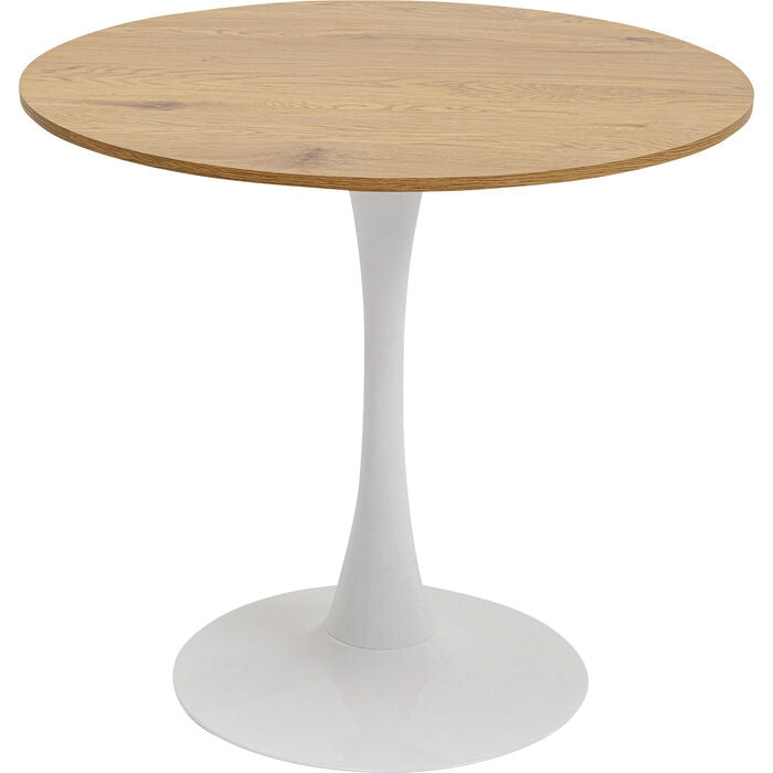 Kare Design Schickeria Ronde Bistrotafel 80 Cm - Eiken Wit