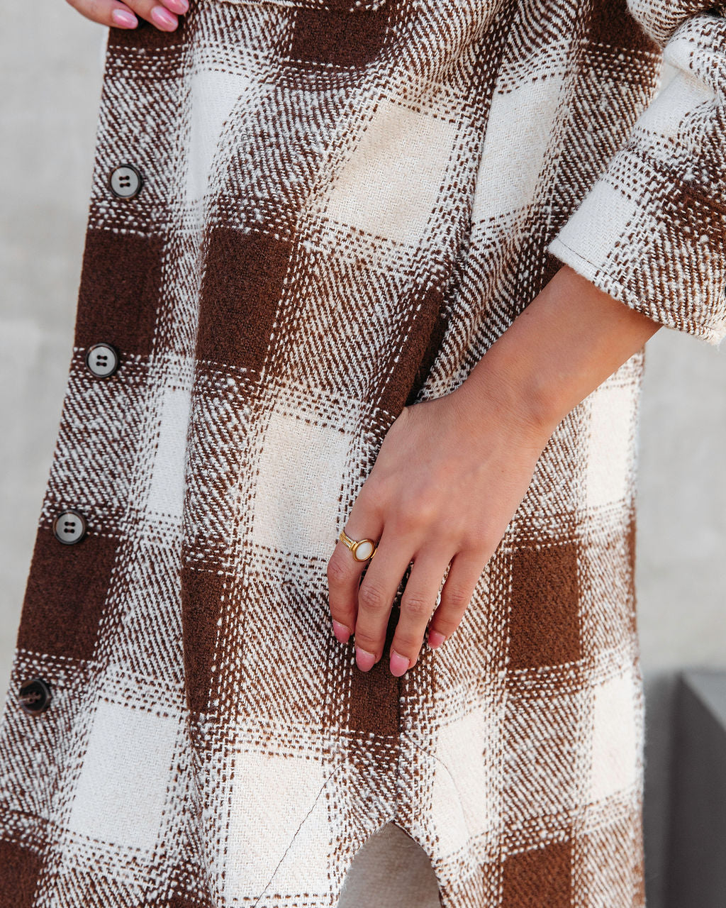 Point Reyes Pocketed Plaid Coat - SALE - Se7enfashion