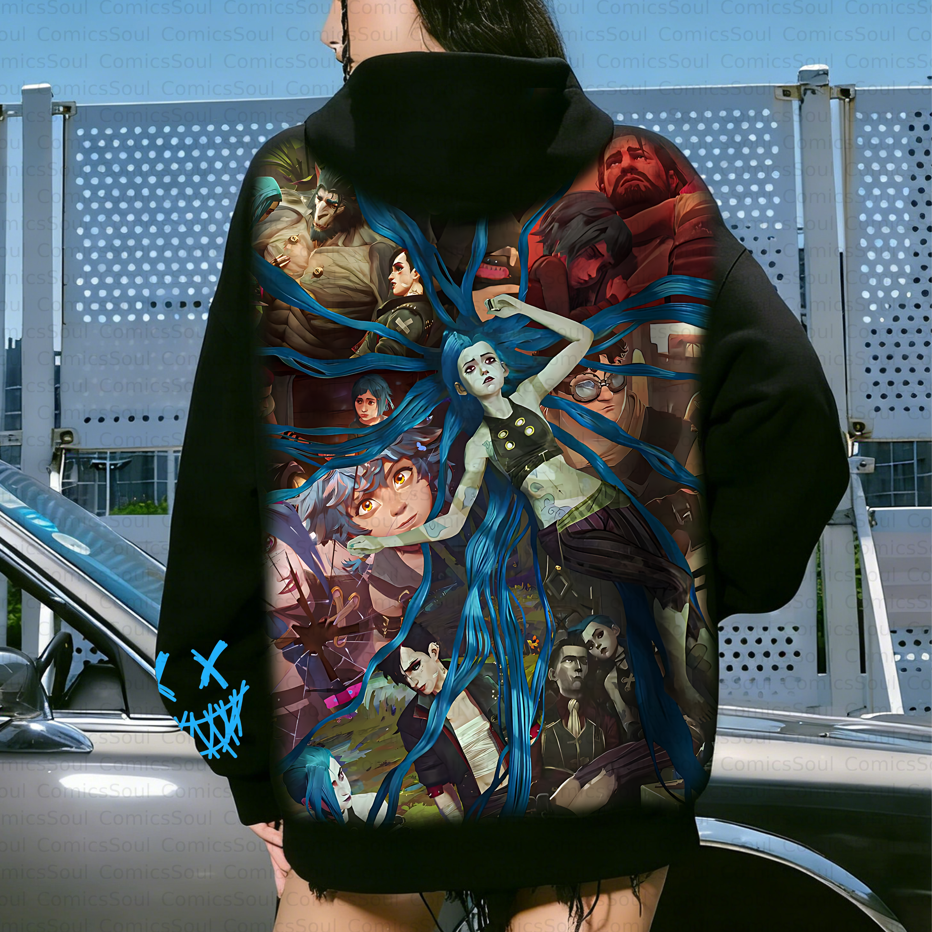 Unisex Anime Inspired Vintage Plush Hoodie