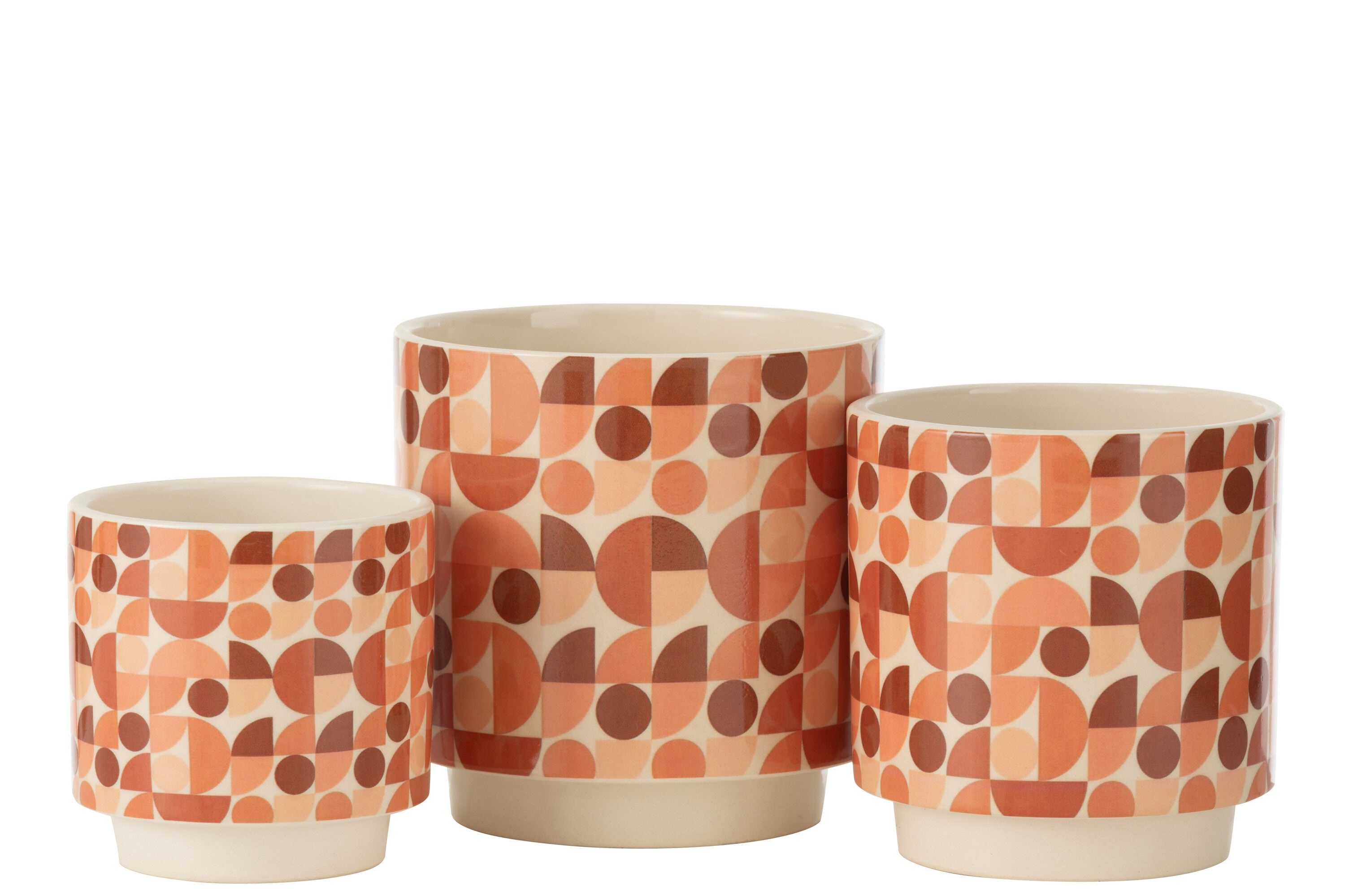 J-Line bloempot Trivial - keramiek - mix - large - Ø 14 cm