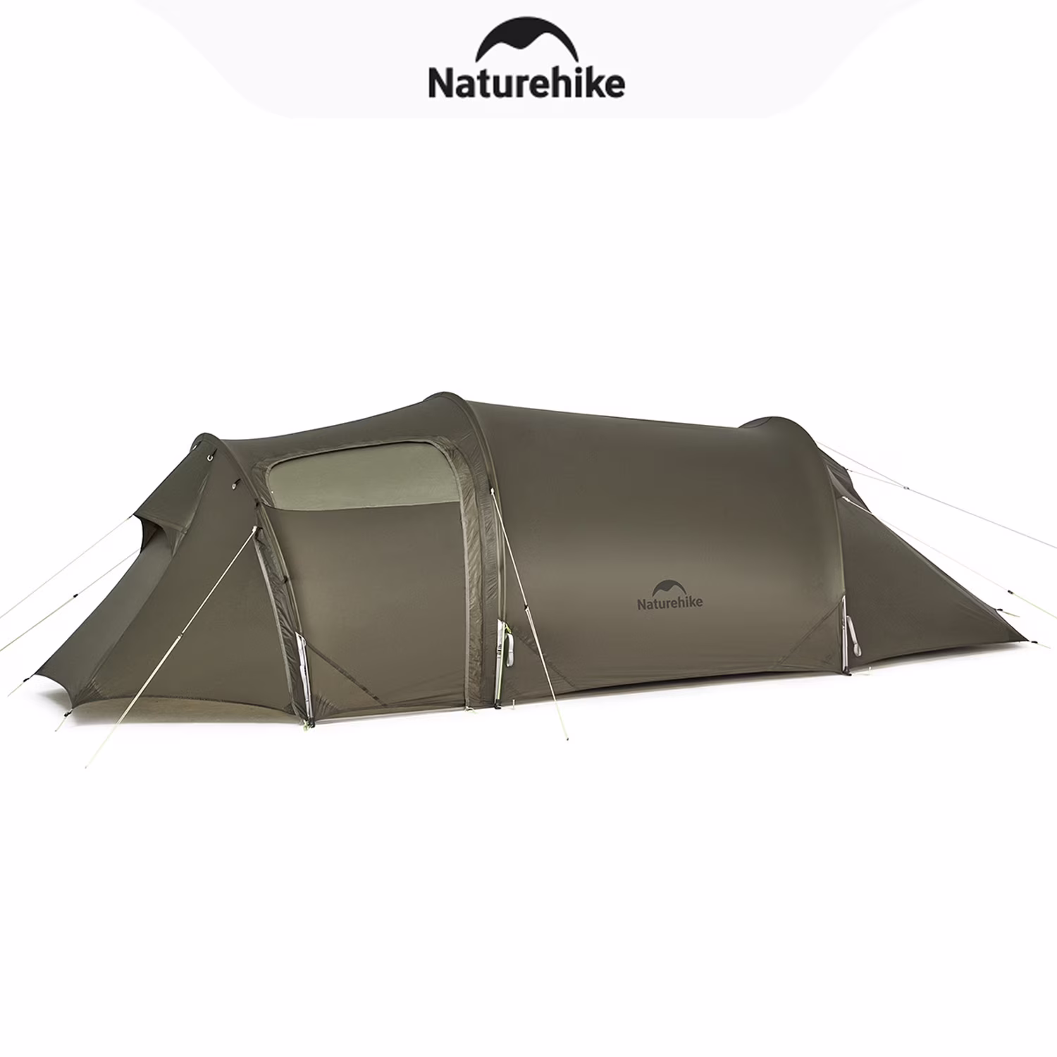 Naturehike, Ultralight Hiking Tent, Tear-resistant Tunnel Tent, Waterproof Camping Tent, Windproof Tent with Hall, 15D Lightweight Silicone-coated Nylon Fabrics,Large size for 2/3 Person.