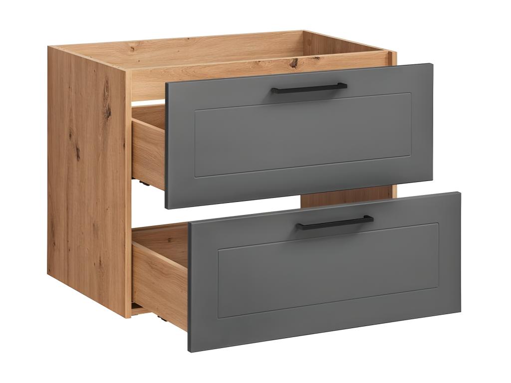 Armario Bajo Lavabos MADERA CUW80 2D 80x46x61 Beige