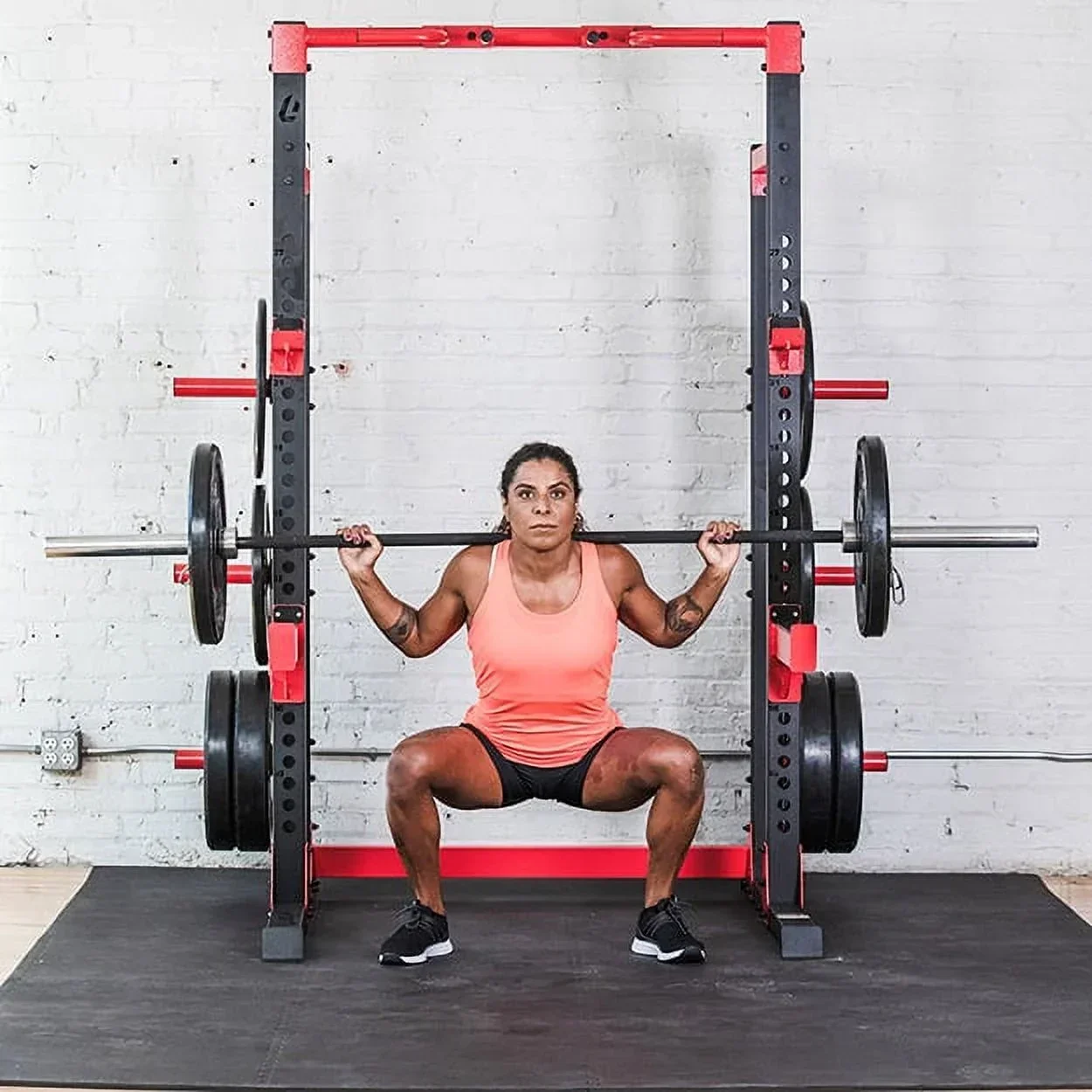 Lifeline Fitness Half Rack Exercise Power Cage, 86.5 in Tall - C1 Pro - Image 2 Lifeline Fitness Half Rack Exercise Power Cage, 86.5 in Tall - C1 Pro - Image 2