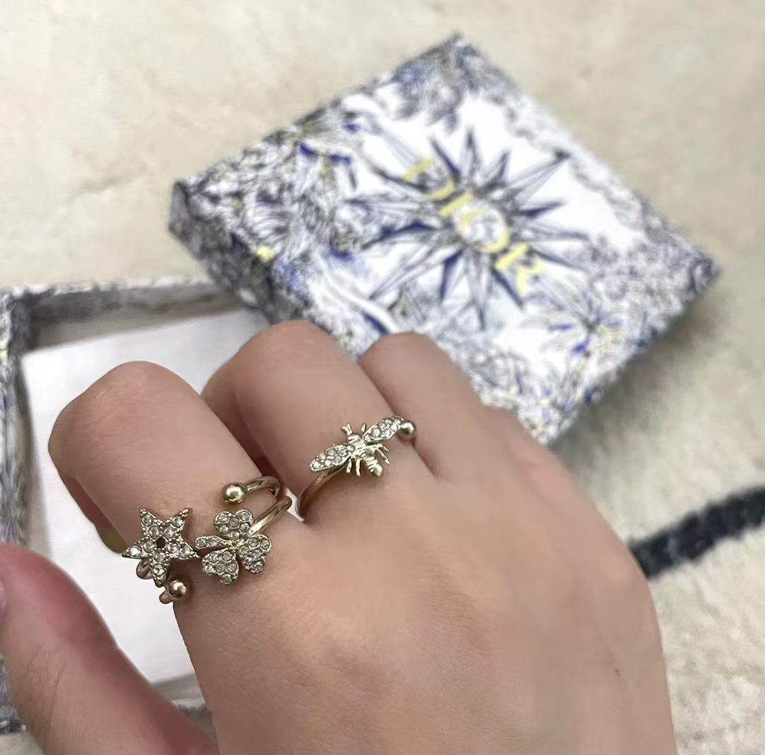 Dior Star Bee Clover Stacking Rings - 3 Pieces - Original Replica Club