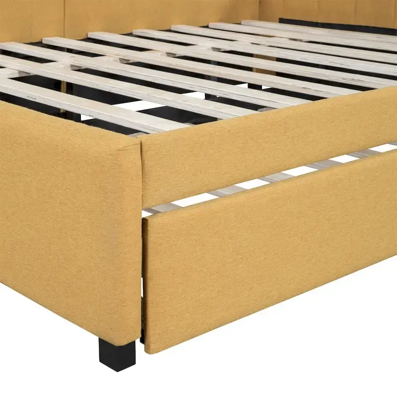 Merax Upholstered Full-Size Daybed with Trundle Feature