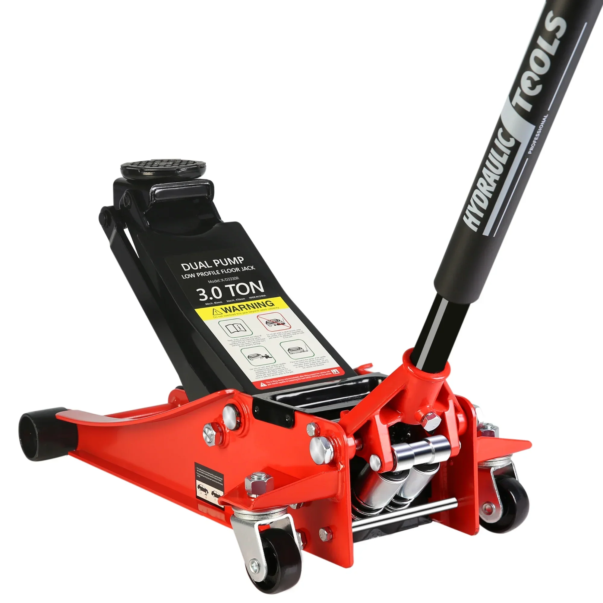 Seizeen Low Profile 3 Ton 6600 lbs Trolley Jack With Dual Lift Pump - Red - Image 4 Seizeen Low Profile 3 Ton 6600 lbs Trolley Jack With Dual Lift Pump - Red - Image 4
