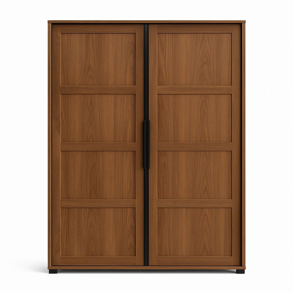 Armario ropero de puertas correderas salón/dormitorio madera marrón 200x120x60 cm