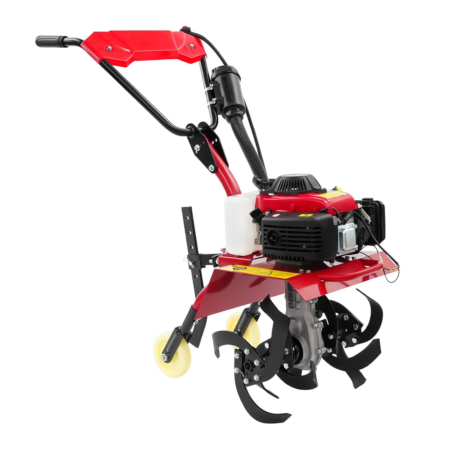 Gas Powered Tiller Cultivator 63cc 4-Stroke, with Wheels for Garden - image 2